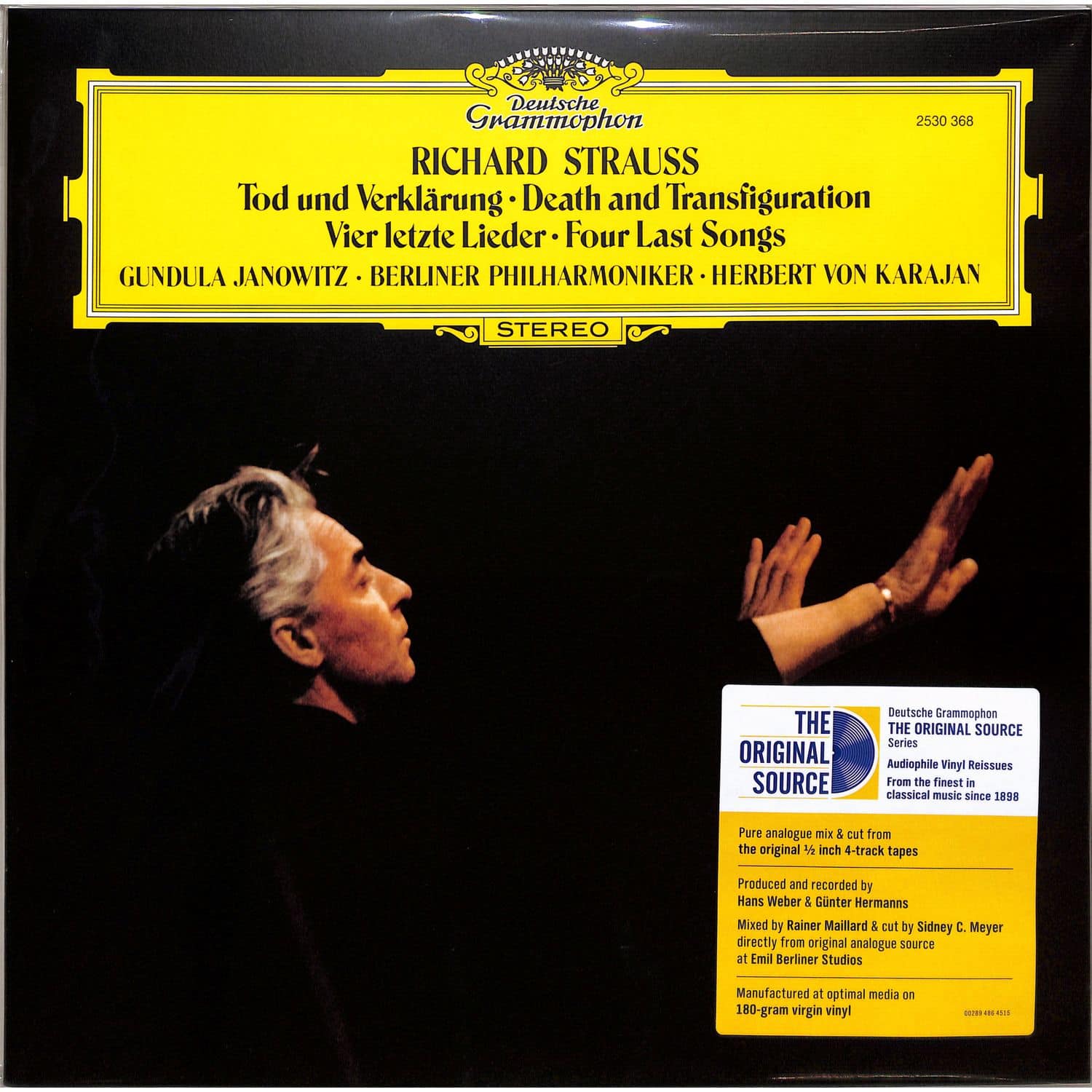 Janowitz Berliner Philharmoniker Karajan R Strauss Vier Letzte