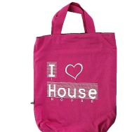 I Love House Shopper Bag (Pink)