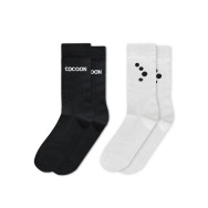 Cocoon Socks Size 39-42 Black / White (2 Pairs)