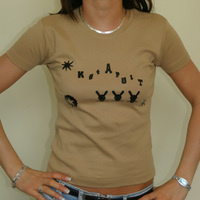Girly Katpult Label Shirt (Sand / Black Logo)