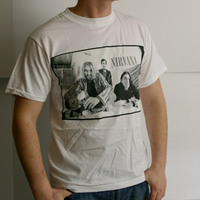 Nirvana B/W Photo Shirt (White)