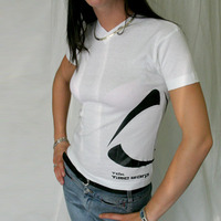 TDK Time Warp V-Neck Girl Shirt (White)