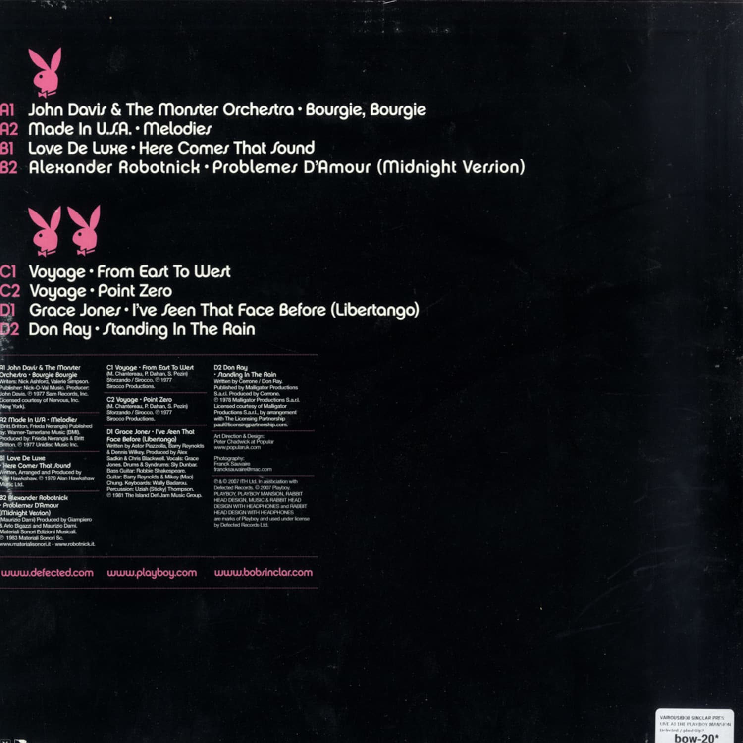 Various / Bob Sinclar Pres - LIVE AT THE PLAYBOY MANSION-PT.2