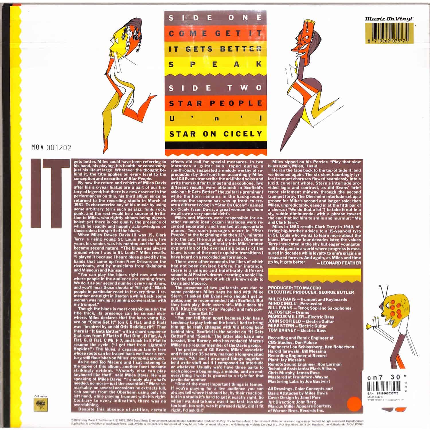 LP Miles Davis Star People MOVLP3764 Music On Vinyl 未開封 /00260 Miles Davis - STAR PEOPLE / Music On Vinyl / MOVLP3764 | Coloured
