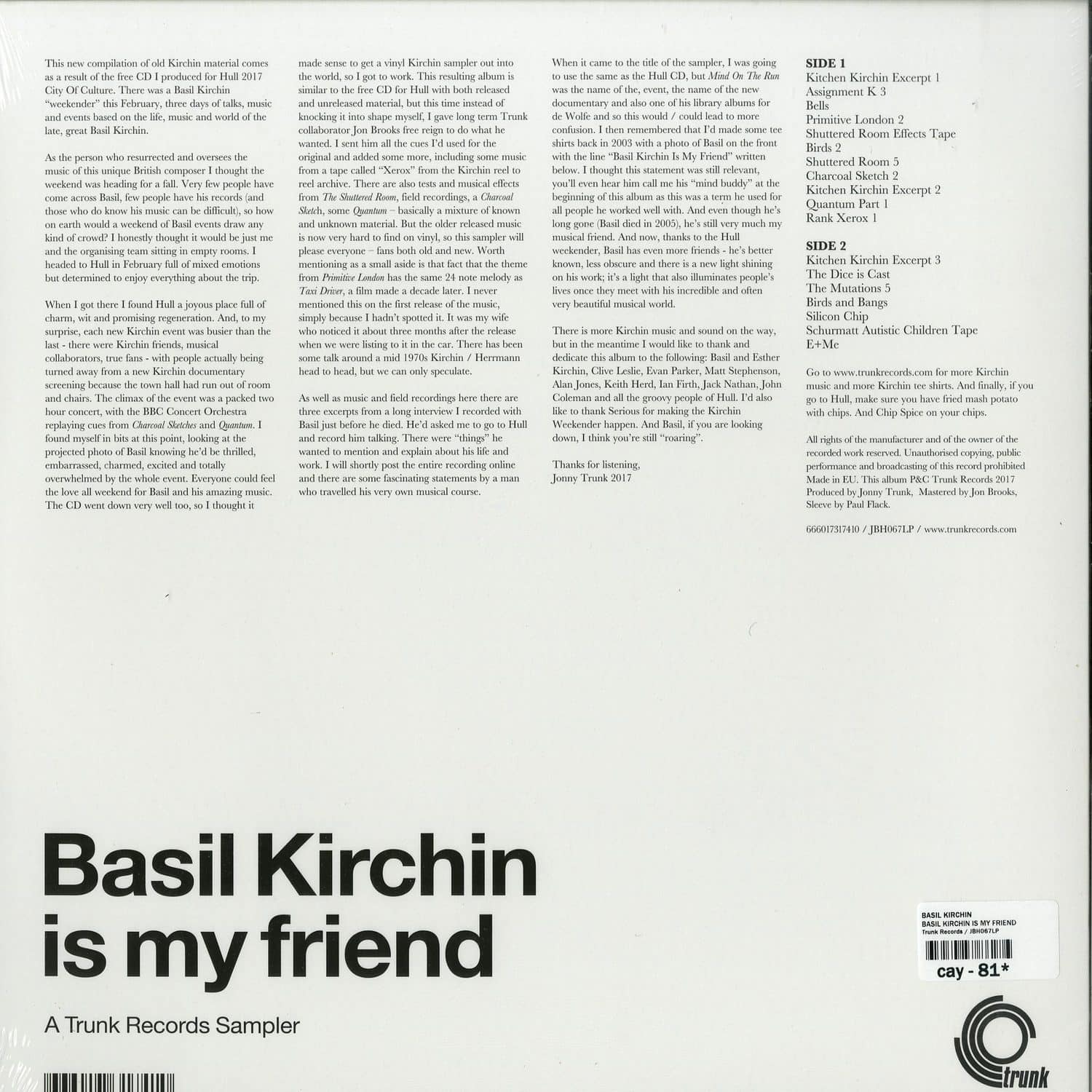 Basil Kirchin - BASIL KIRCHIN IS MY FRIEND