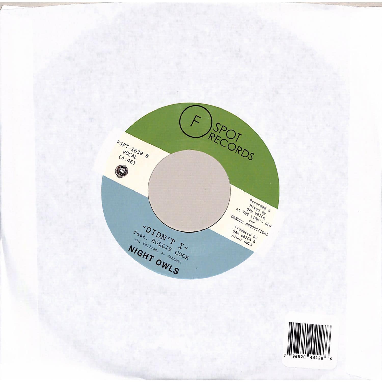 Night Owls - AFTER LAUGHTER / DIDN T I / F-Spot Records / FSPT1030