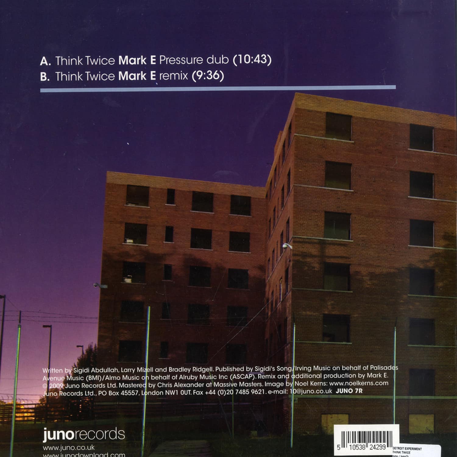 The Detroit Experiment - THINK TWICE / MARK E REMIXES / Juno