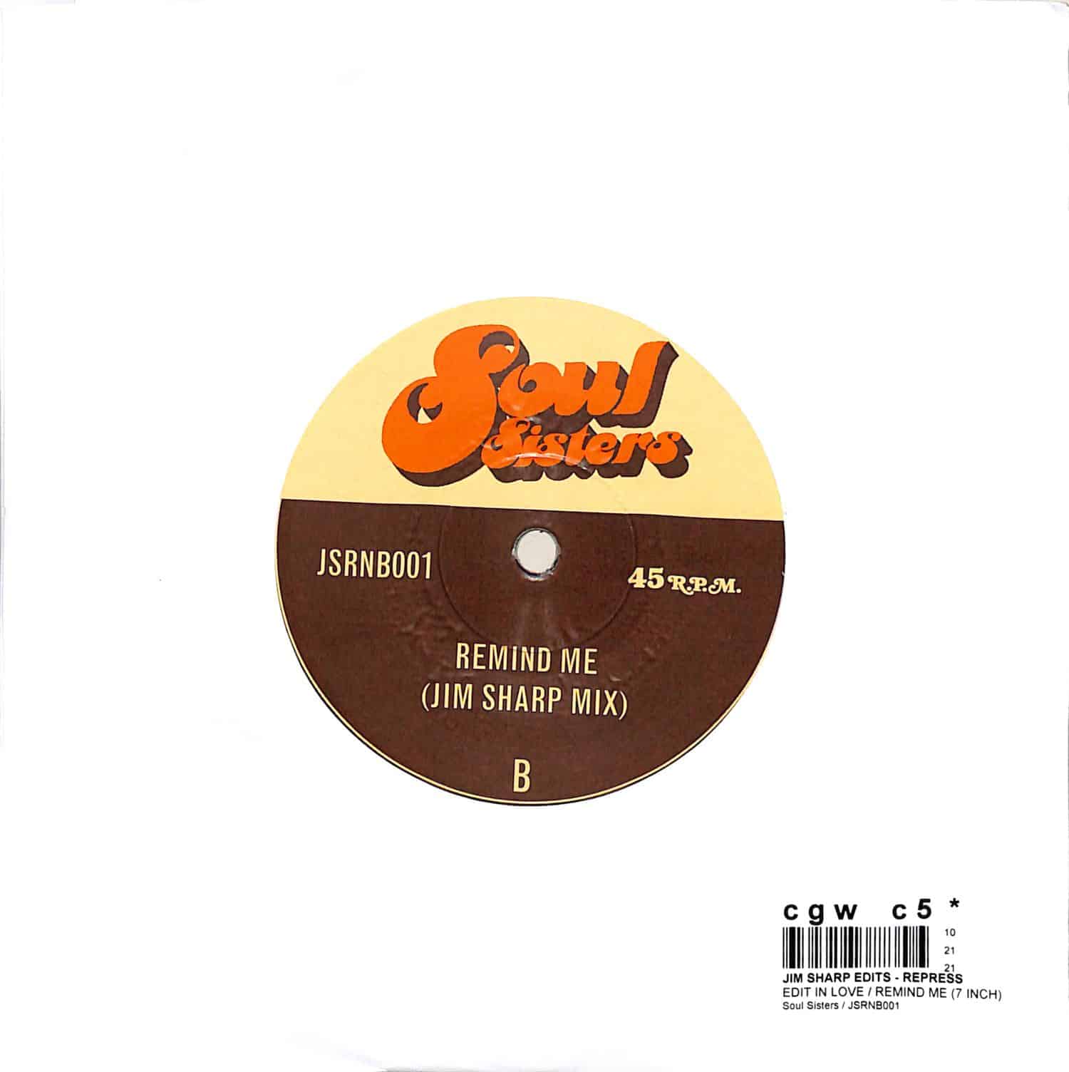Soul Sisters JIM SHARP edit 3枚 7インチ Soul Sisters JIM SHARP