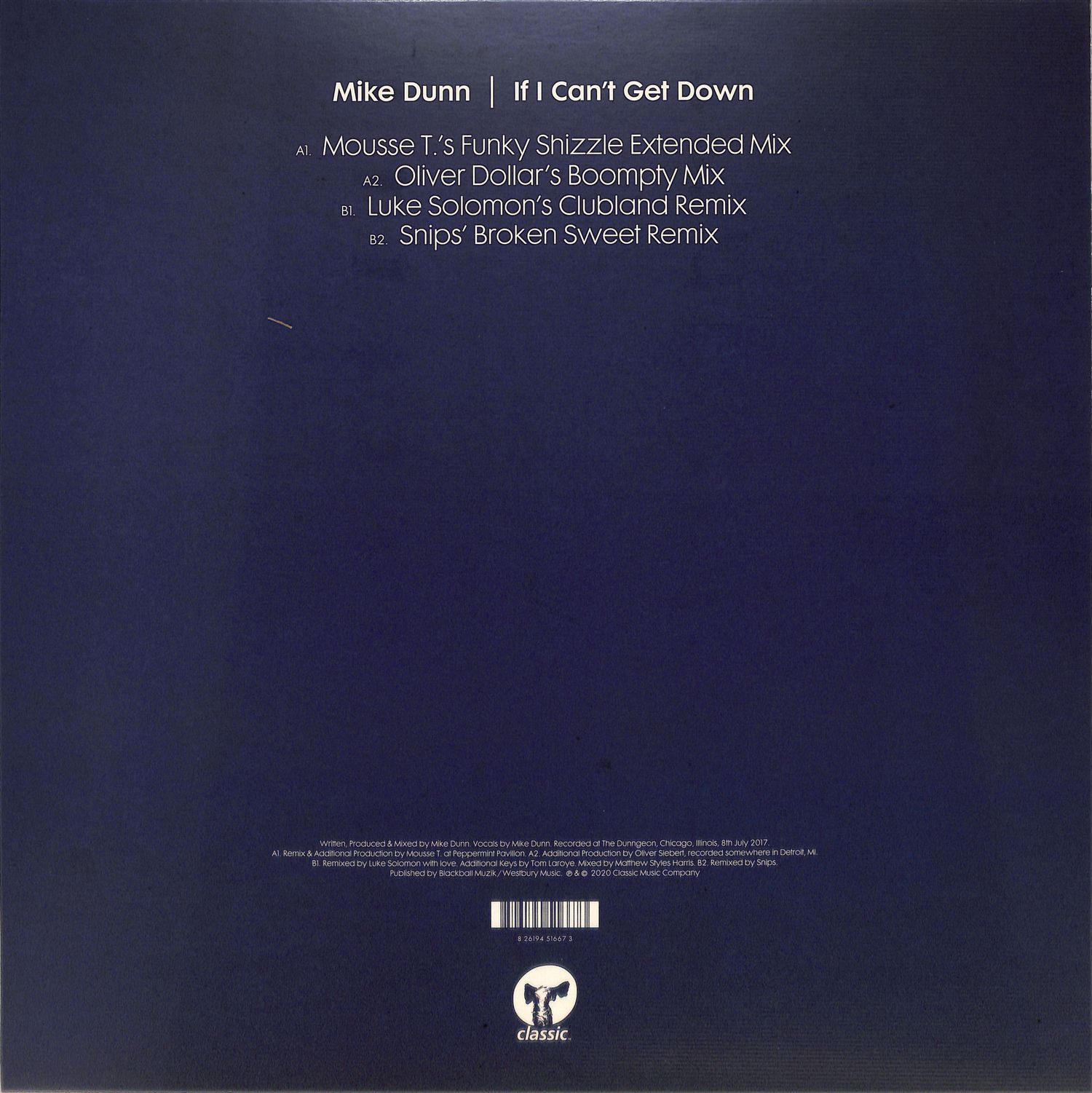 Mike Dunn - IF I CANT GET DOWN / Classic / CMC238 | 12 Inch Vinyl