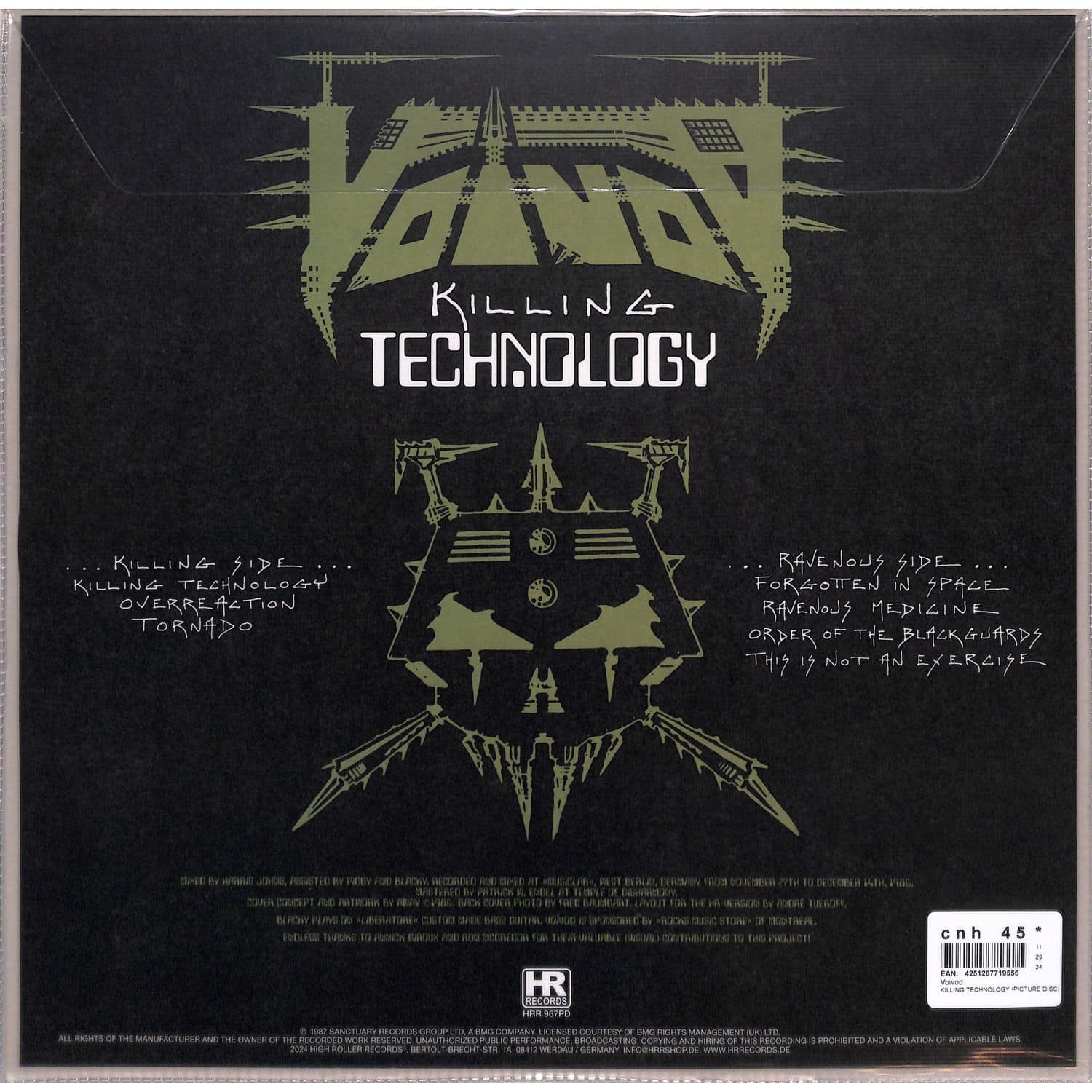 Voivod Killing Technology (LPレコード:西ドイツ盤) Voivod Killing Technology (LPレコード:西ドイツ盤) Voïvod