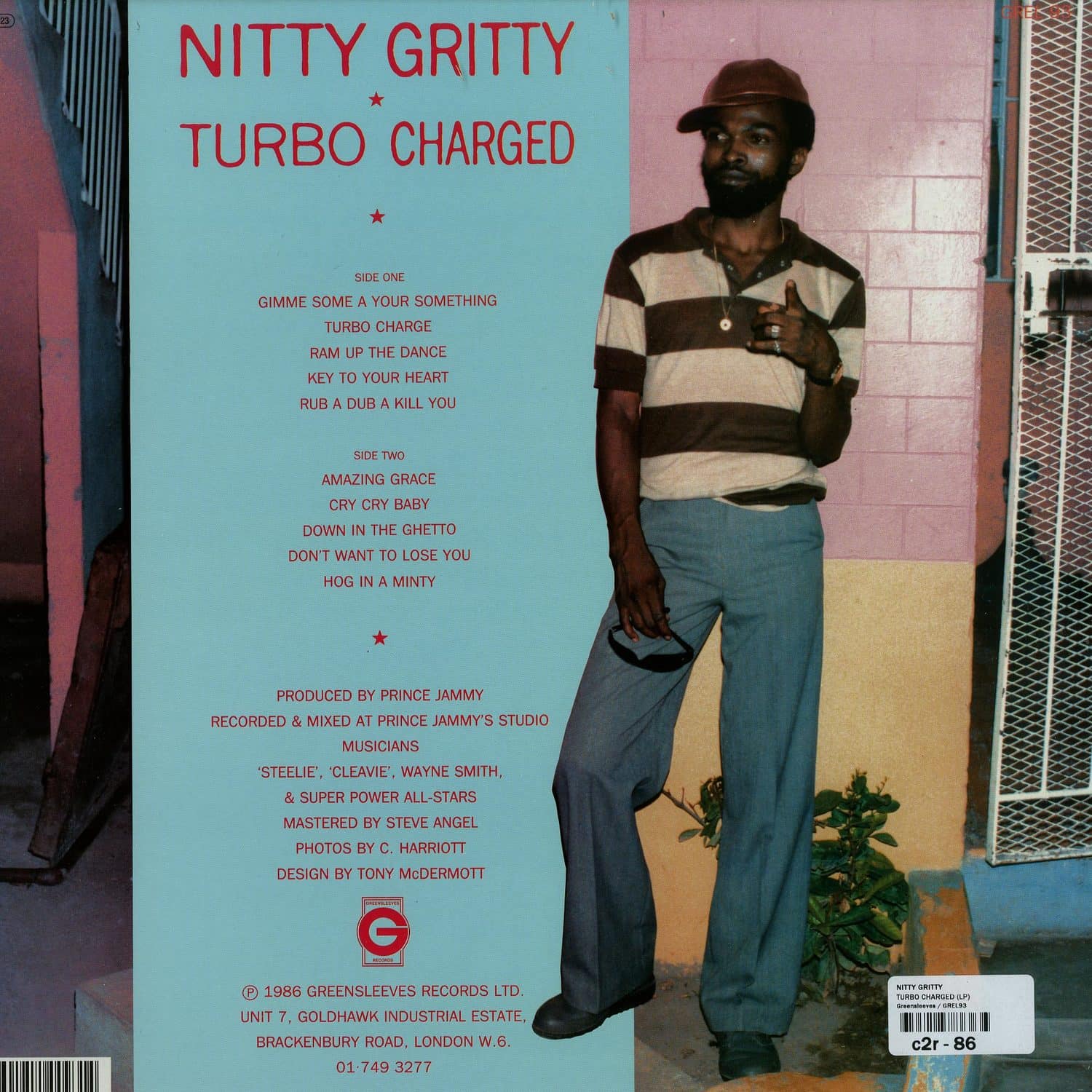 Nitty Gritty - TURBO CHARGED / Greensleeves / GREL93 | 12 Inch