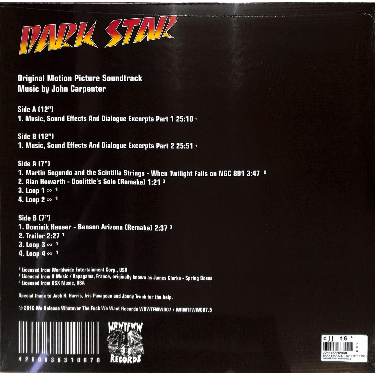 John Carpenter - DARK STAR O.S.T.