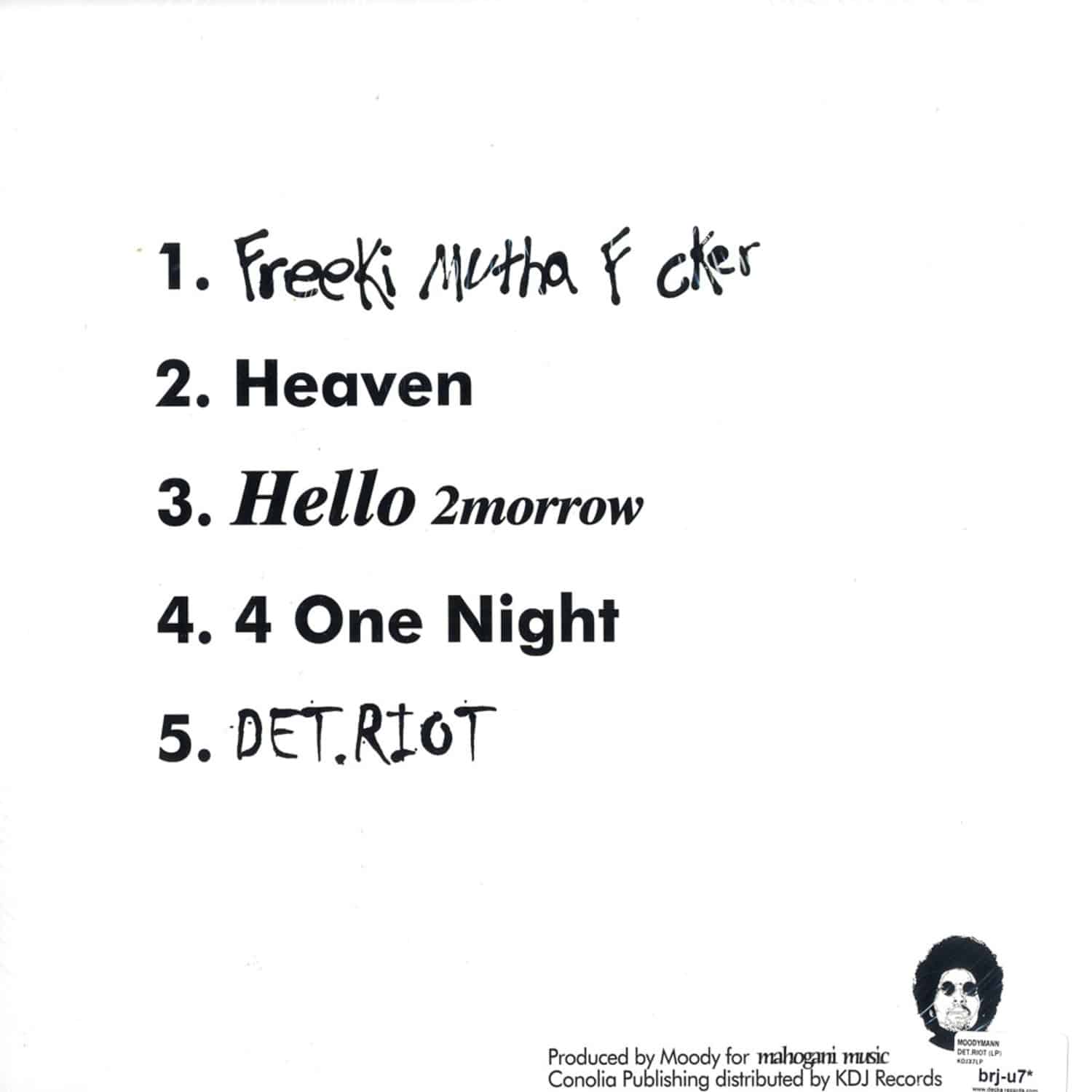 Moody* ‎– Det.riot '67 Moodymanレコード Moodymann / Det.riot '67 - レコード・ショップ ciruelo