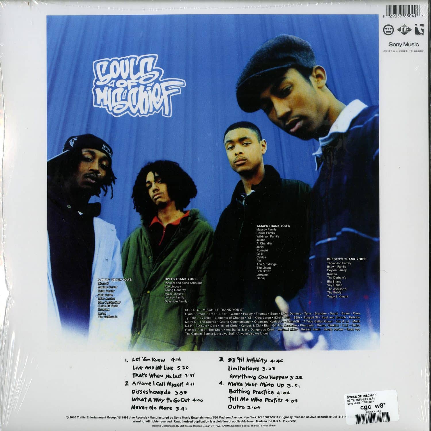 Souls of Mischief 5枚セット Hip Hop 93 'til Infinity ‑「アルバム」by Souls Of Mischief | Spotify