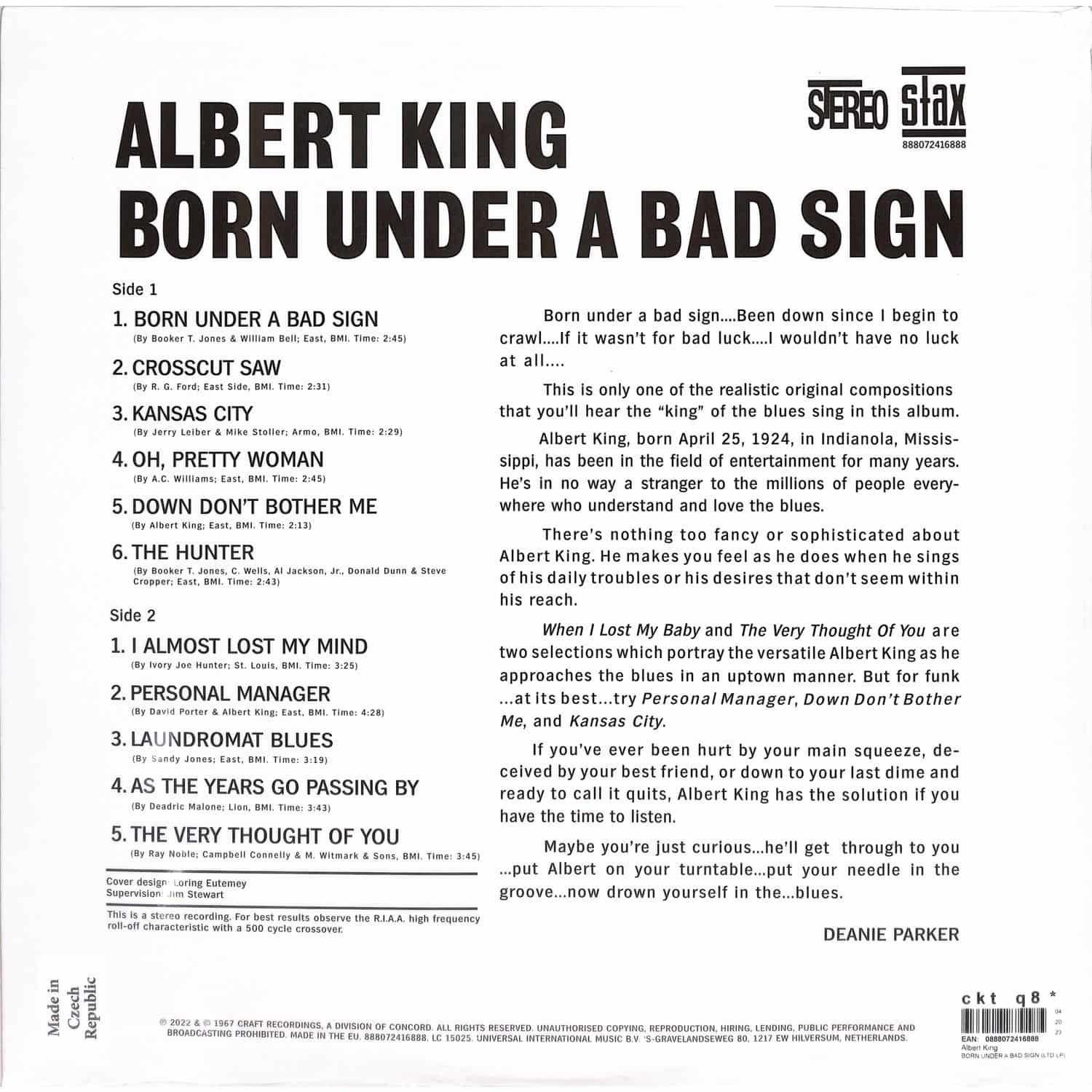 Albert King BORN UNDER A BAD SIGN