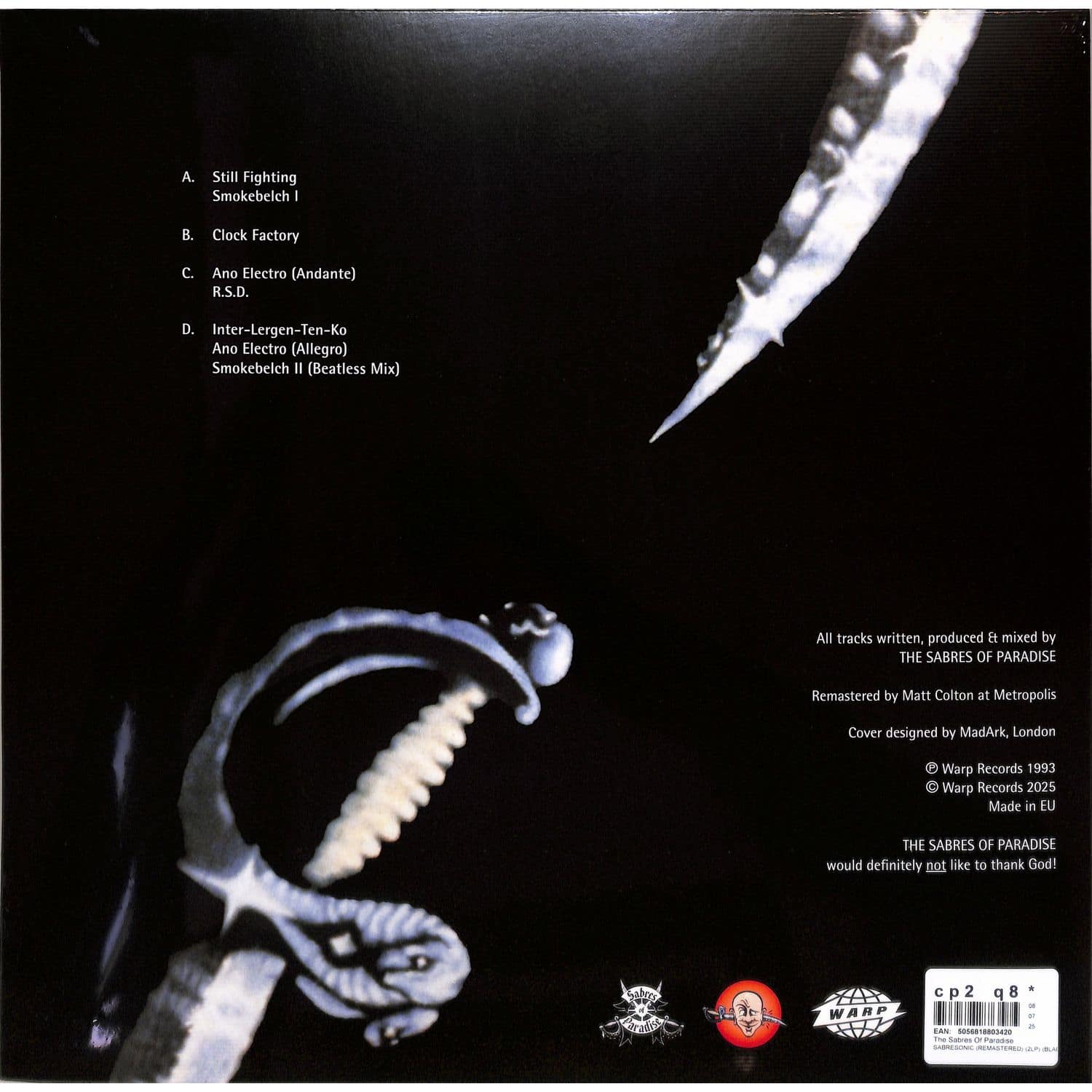 英2LP Sabres Of Paradise Sabresonic II WARPLP34 WARP 未開封 /00520 英2LP Sabres Of Paradise Sabresonic II WARPLP34 WARP 未開封