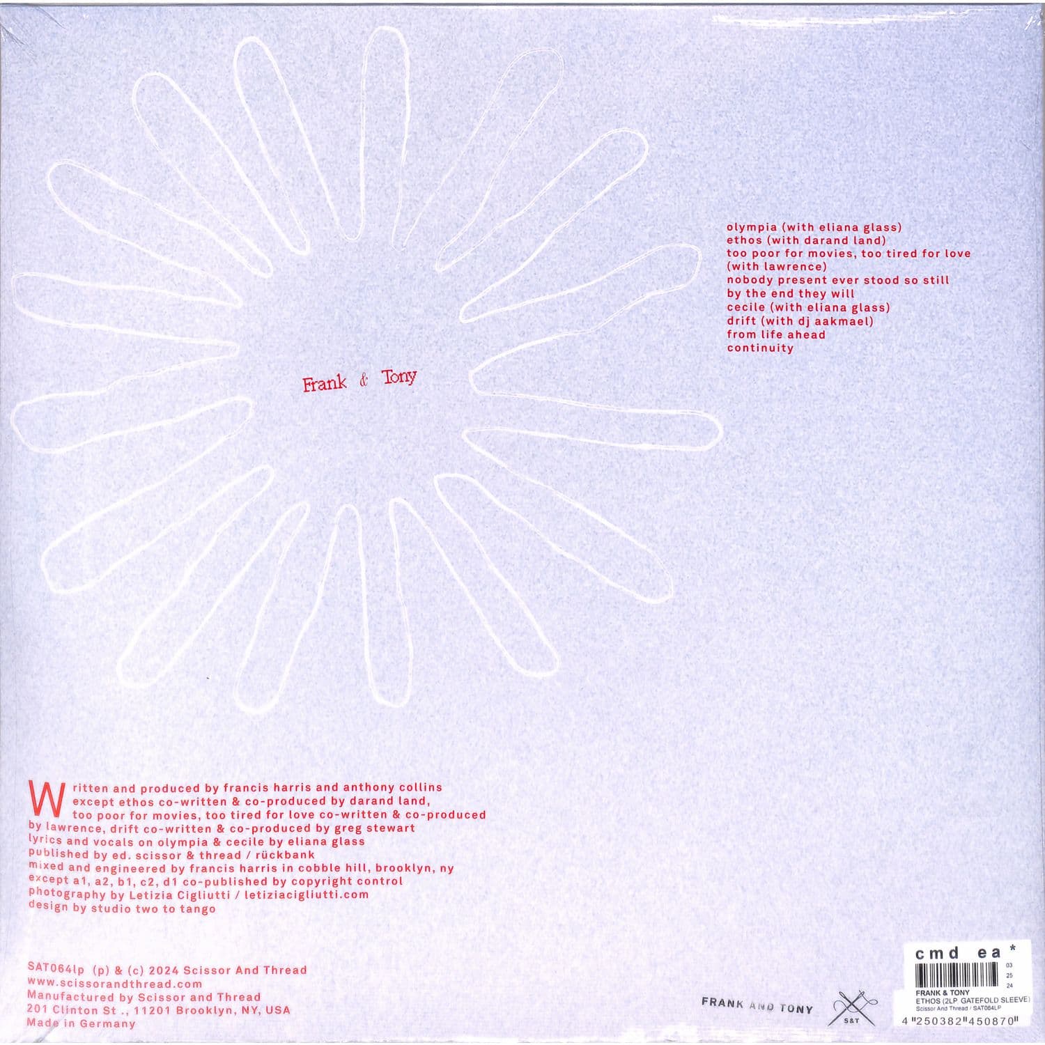 Frank & Tony / Ethos (2LP, Gatefold Sleeve) Frank & Tony / Ethos (2LP, Gatefold Sleeve)