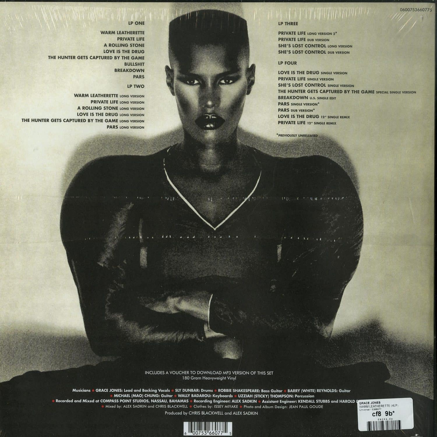 【未開封Blu-ray Audio】グレイス・ジョーンズ「ウォーム・レザーレット Grace Jones – Warm Leatherette – Cassette (Album), 1980
