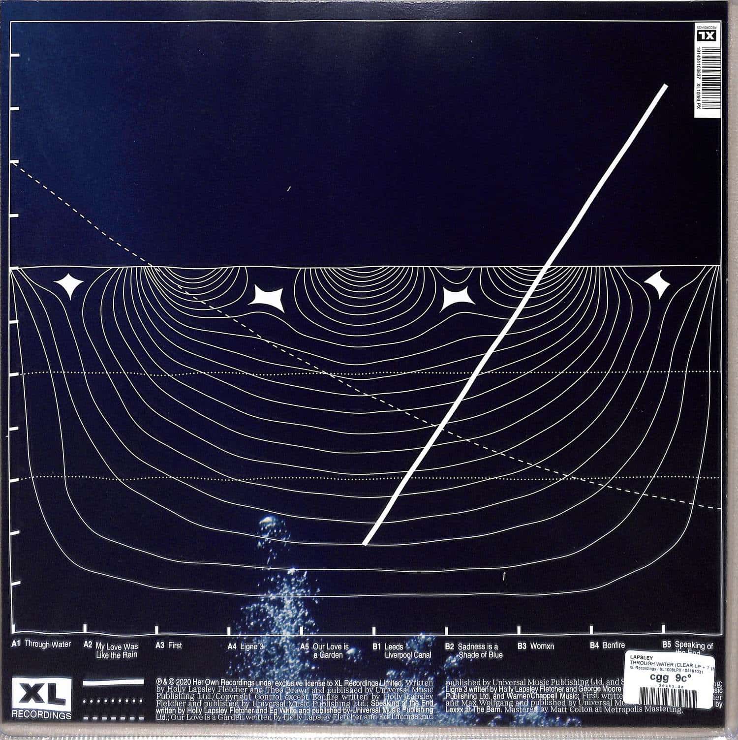 英LP Lapsley Through Water XL1008LP XL Recordings /00260 Lapsley - THROUGH WATER / XL Recordings / XL1008LPX / 05191031
