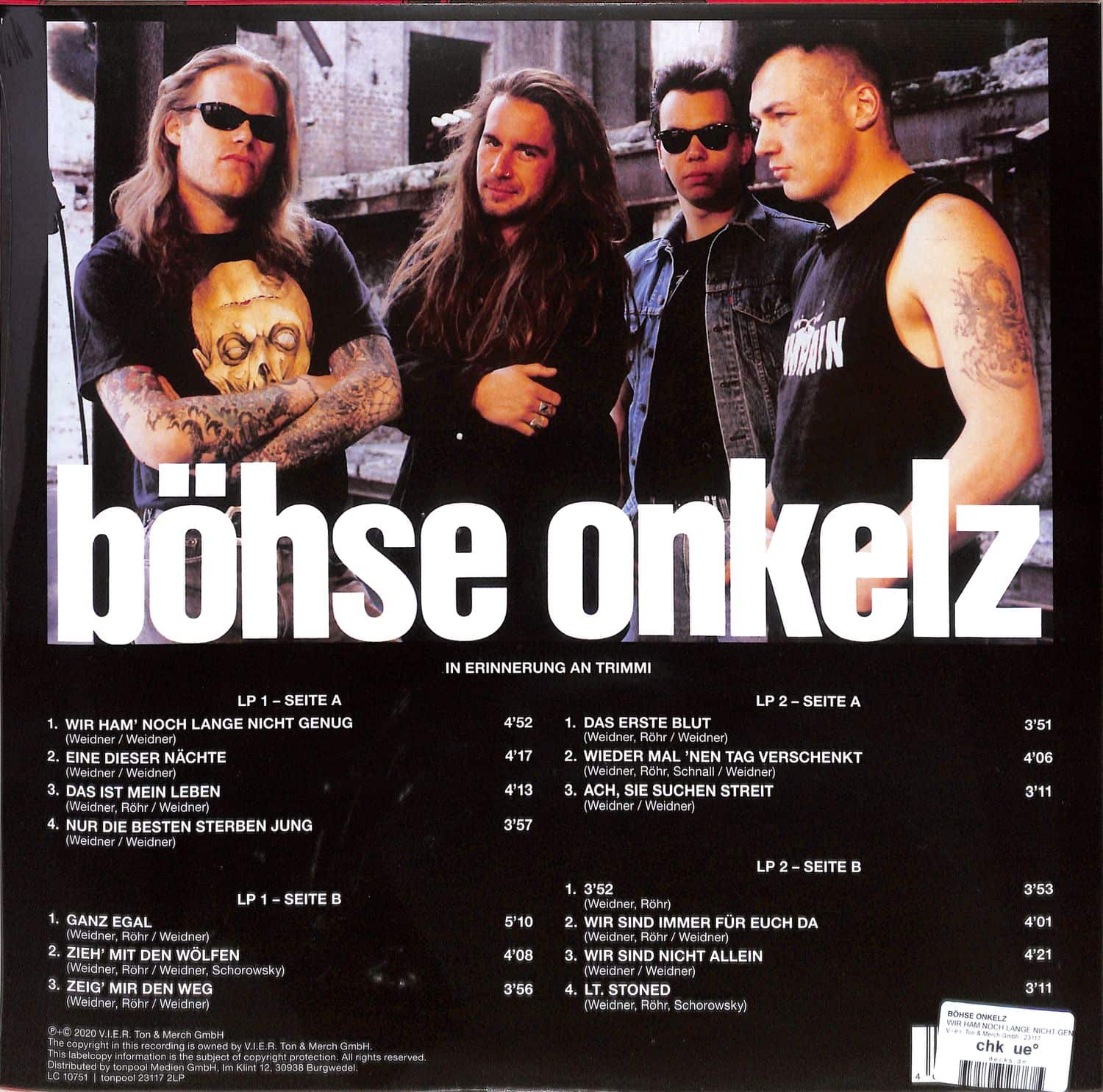 Böhse Onkelz WIR HAM NOCH LANGE