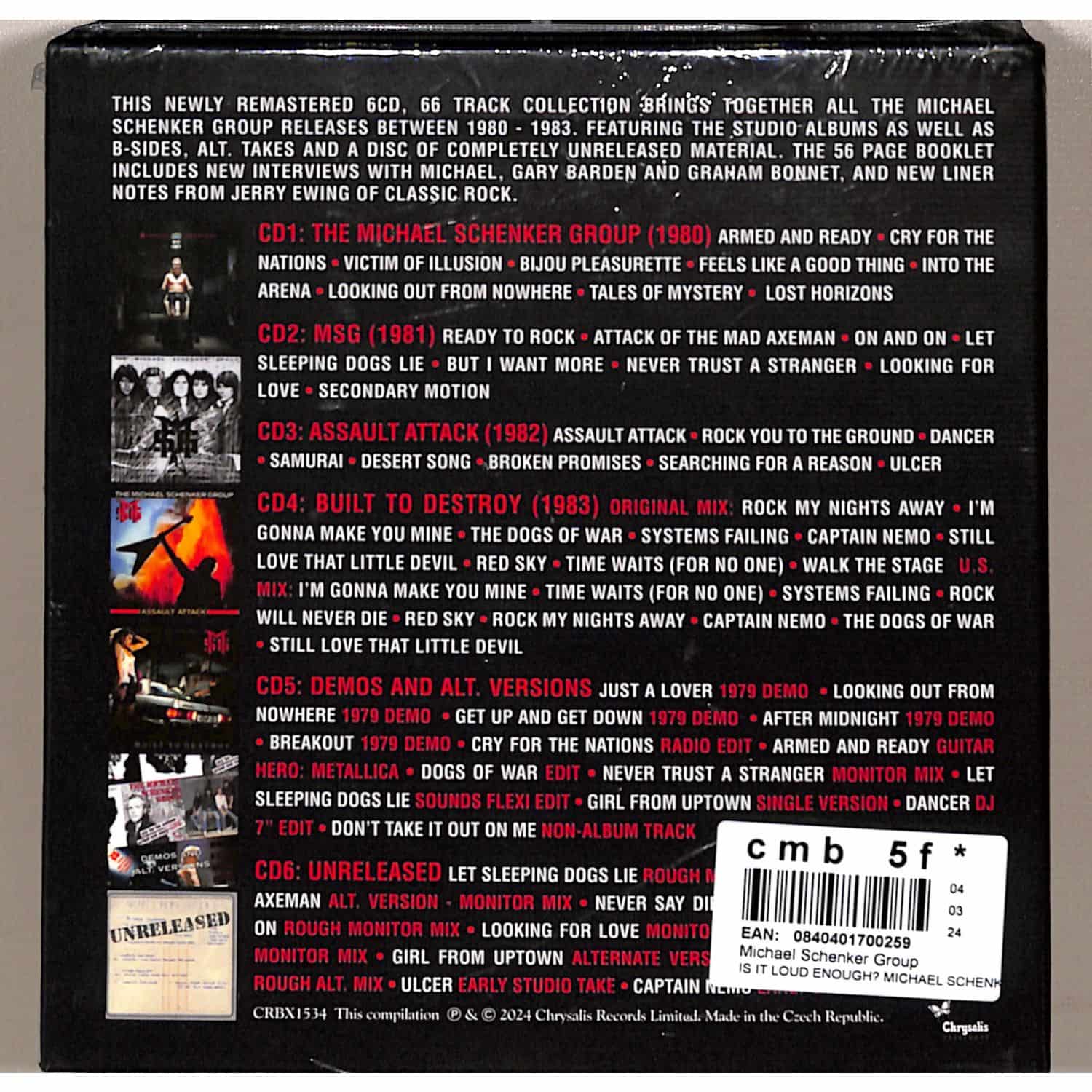 MSG『IS IT LOUD ENOUGH？ 1980-1983 (6CD)』 MSG - The Michael Schenker Group CD: Is It Loud Enough? Michael