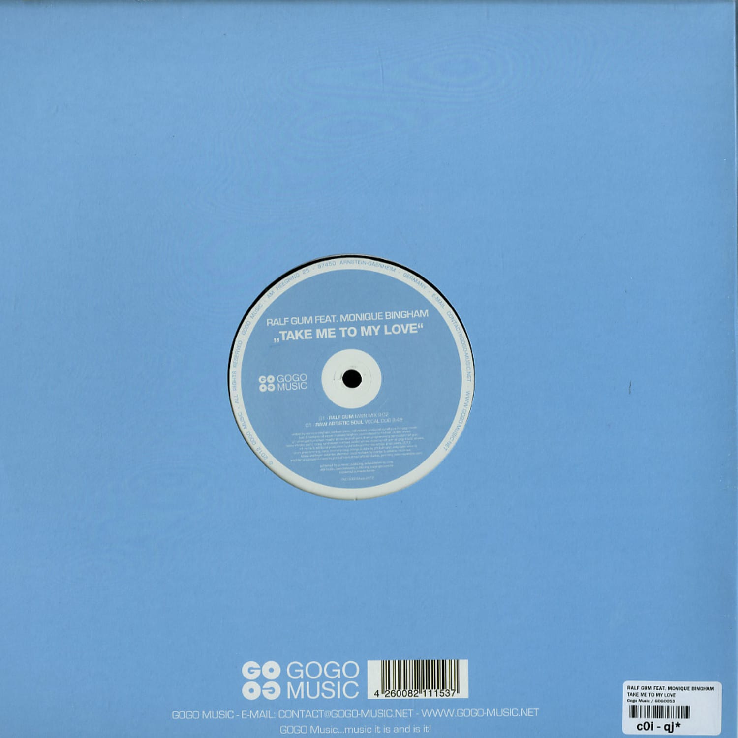 Ralf GUM /Take Me To My Love,GOGO053 【公式通販】