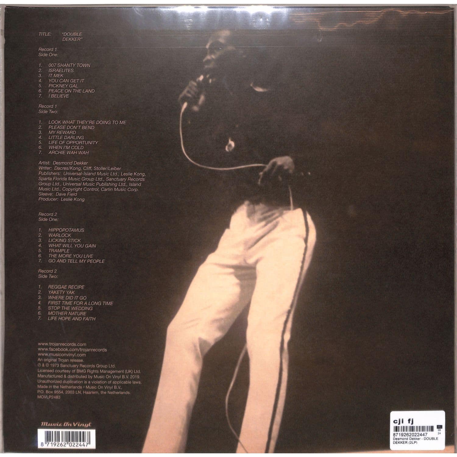 欧2discs LP Desmond Dekker Double Dekker (180g) (2LP) MOVLP2483 Music On Vinyl EU /00470 Desmond Dekker - Double Dekker (Vinyl) | Music On Vinyl