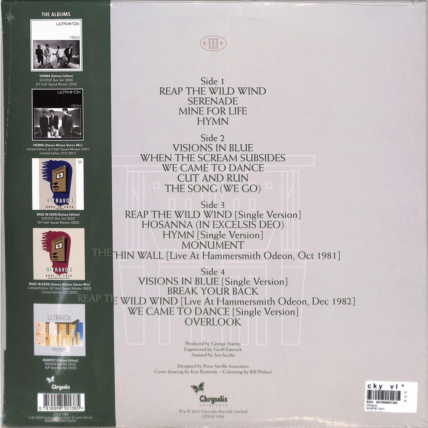 Ultravox - Quartet. Chrysalis.