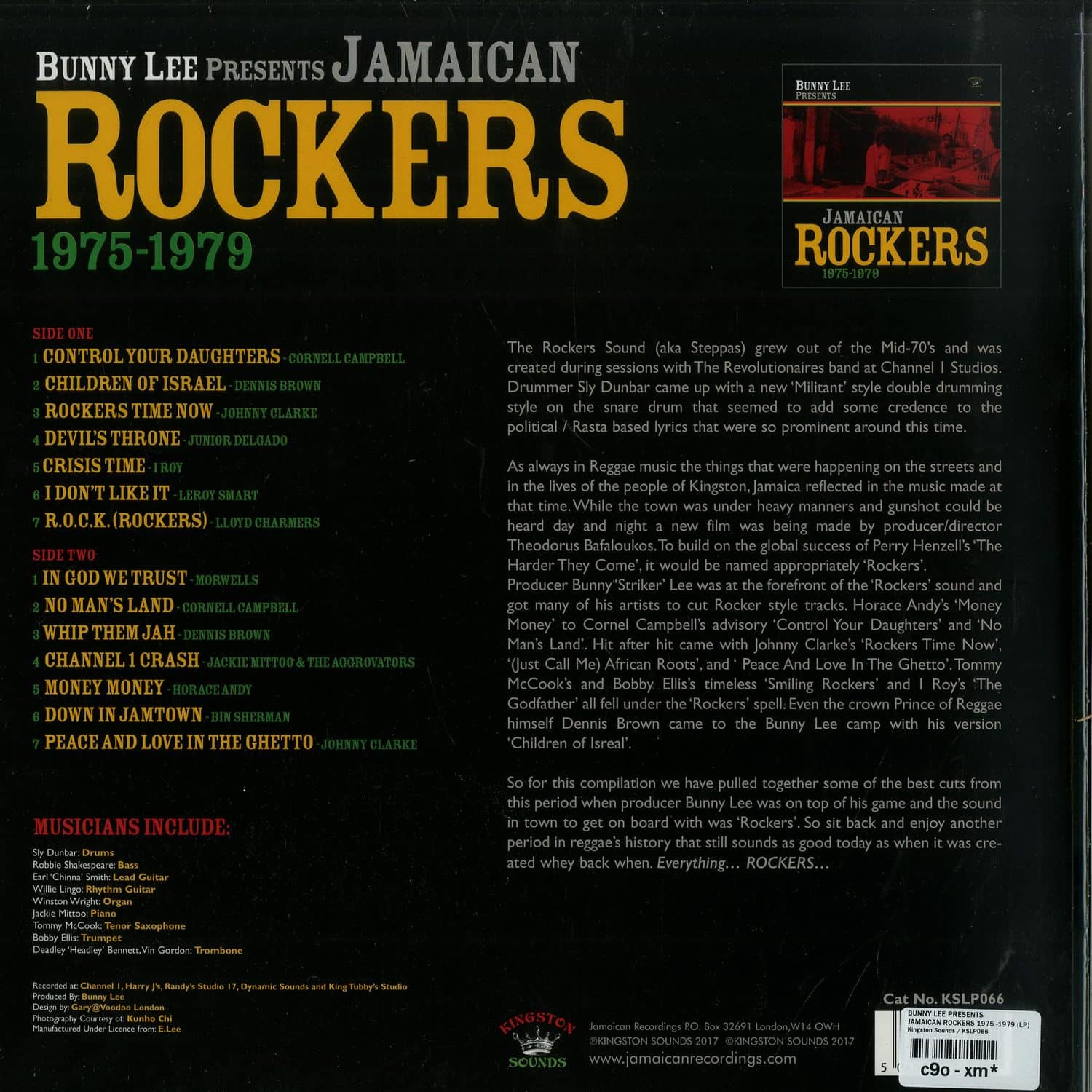Bunny Lee - Presents Jamaican Rockers 1975-1979, Vinyl LP Kingston Sounds Bunny Lee - Presents Jamaican Rockers 1975-1979, Vinyl LP Kingston Sounds