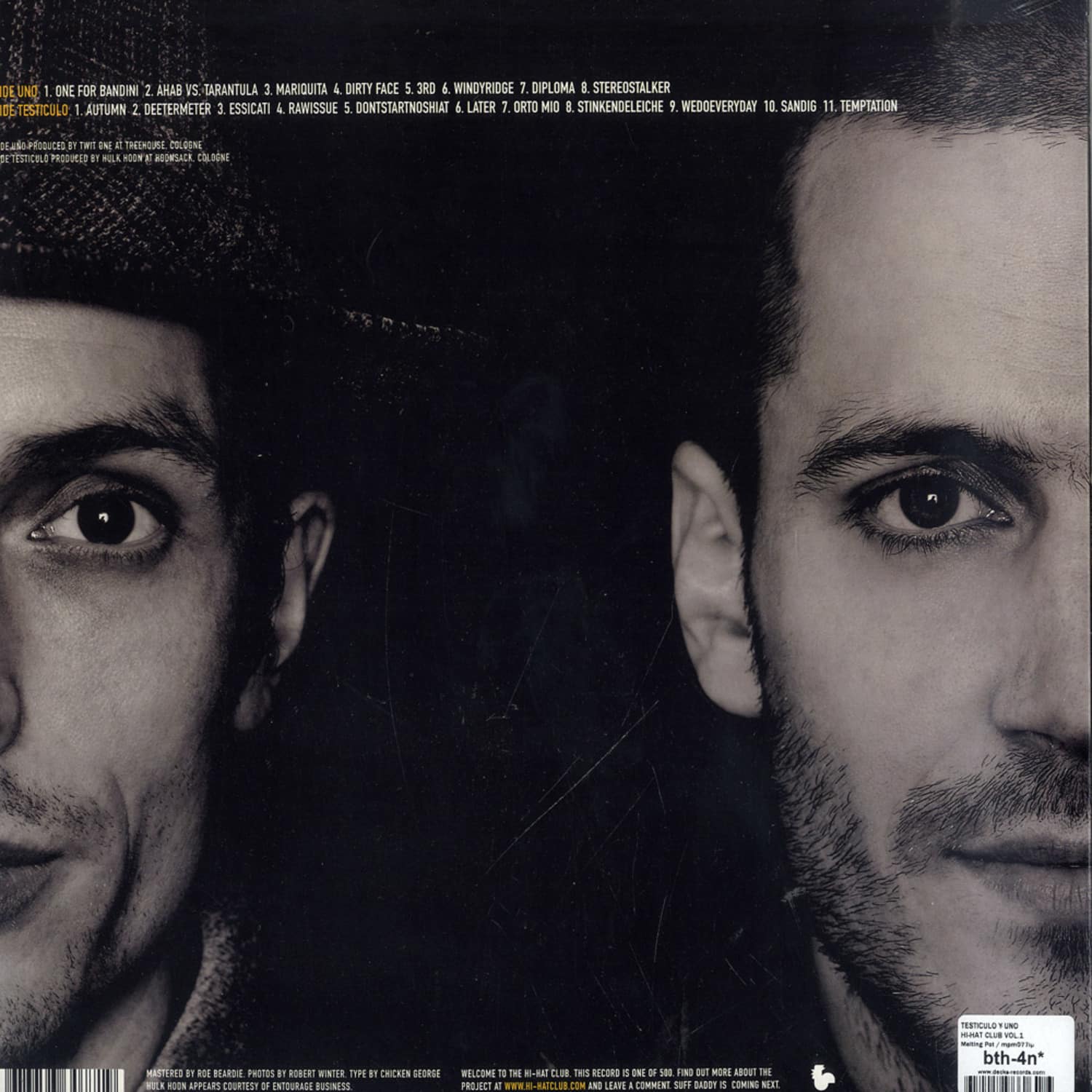 洋楽 Testiculo Y Uno / Hi-Hat Club Vol.1 LP Hi-Hat Club Vol. 1 - Testiculo Y Uno | Hulk Hodn & Twit One