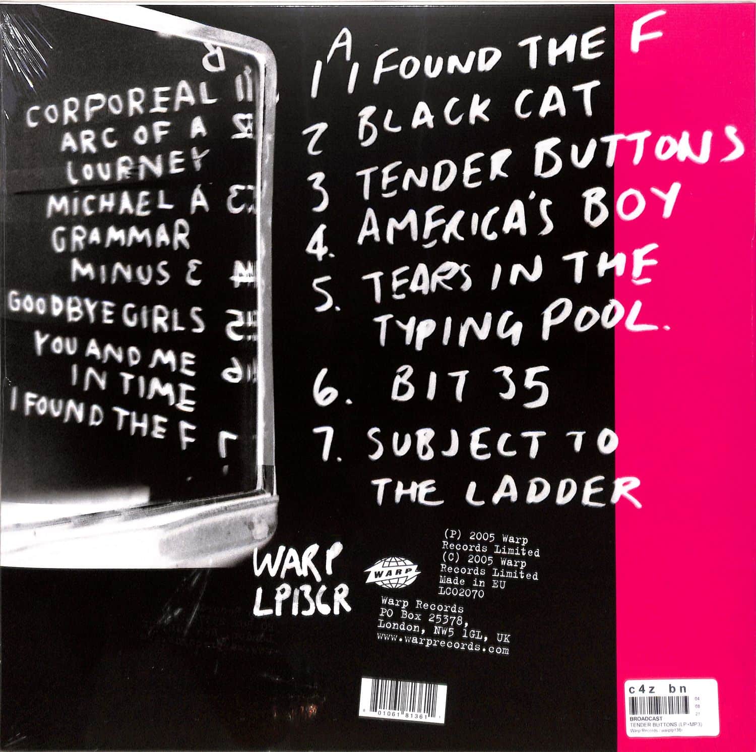 Broadcast - TENDER BUTTONS / Warp Records / warplp136r | 12 Inch