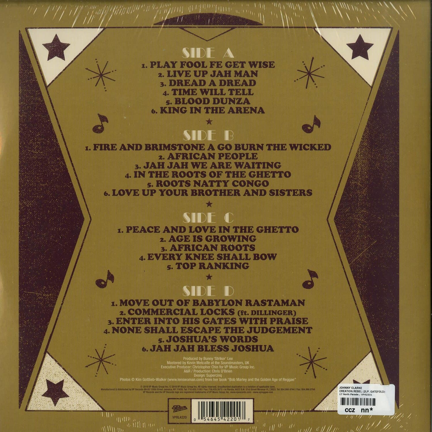 米2LP Johnny Clarke Creation Rebel (2LP) VPRL4220 17 North Parade US /00456 Creation Rebel - YouTube