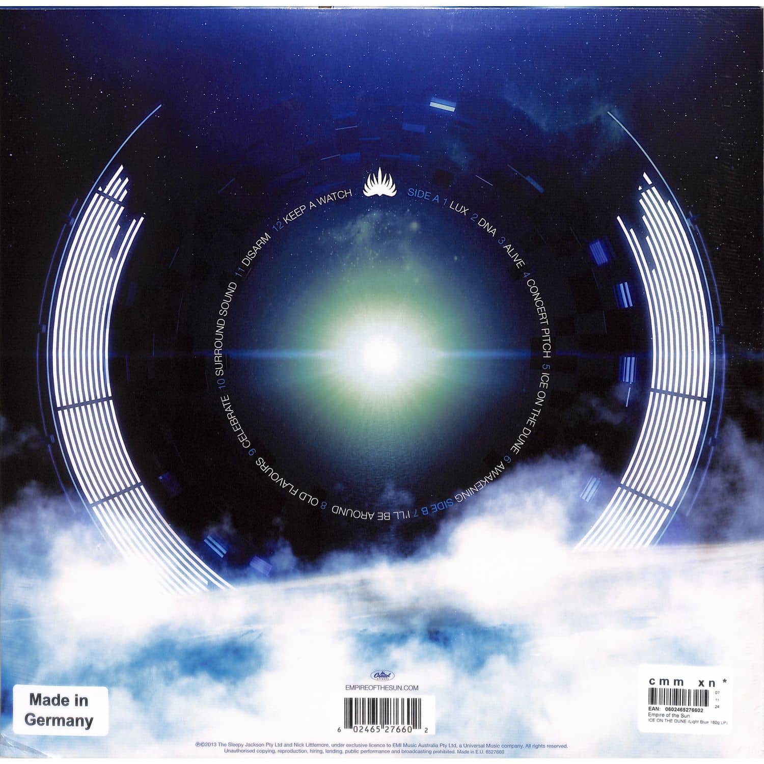 ワールドワイドLP Empire Of The Sun Ice On The Dune 6527660 Capitol Records /00260 Empire Of The Sun – Ice On The Dune – Vinyl (Blue [Opaque