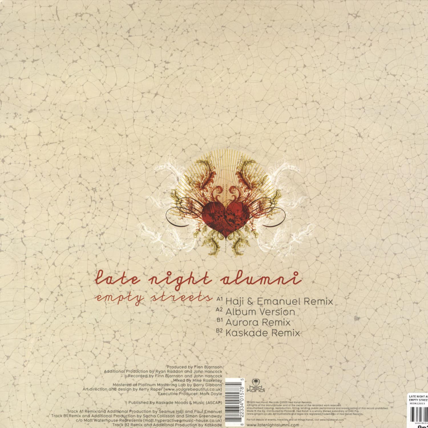 Late Night Alumni / Empty Streets レコード Late Night Alumni – Empty Streets – Vinyl (12