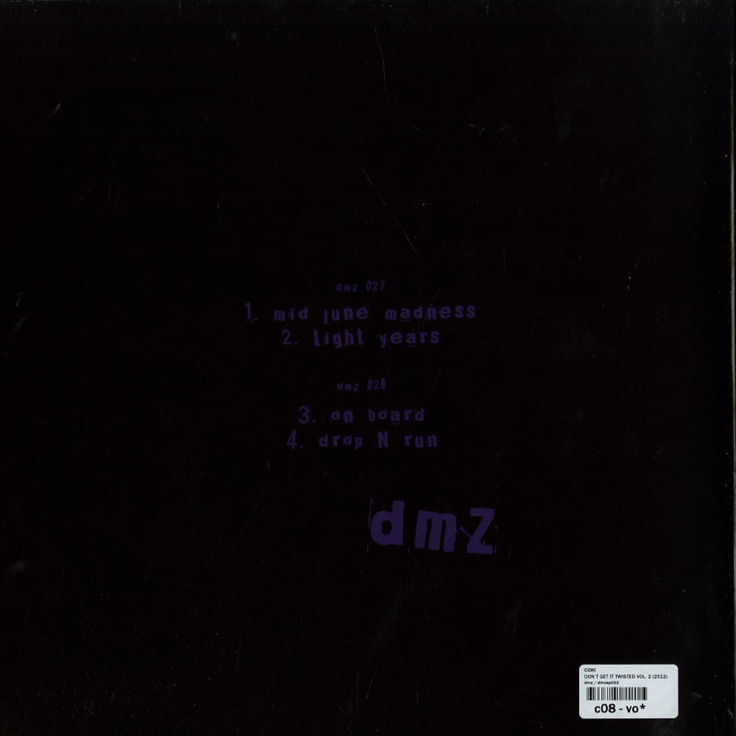 Coki - DON T GET IT TWISTED VOL. 2 / DMZ / DMZEP002 | 12 Inch