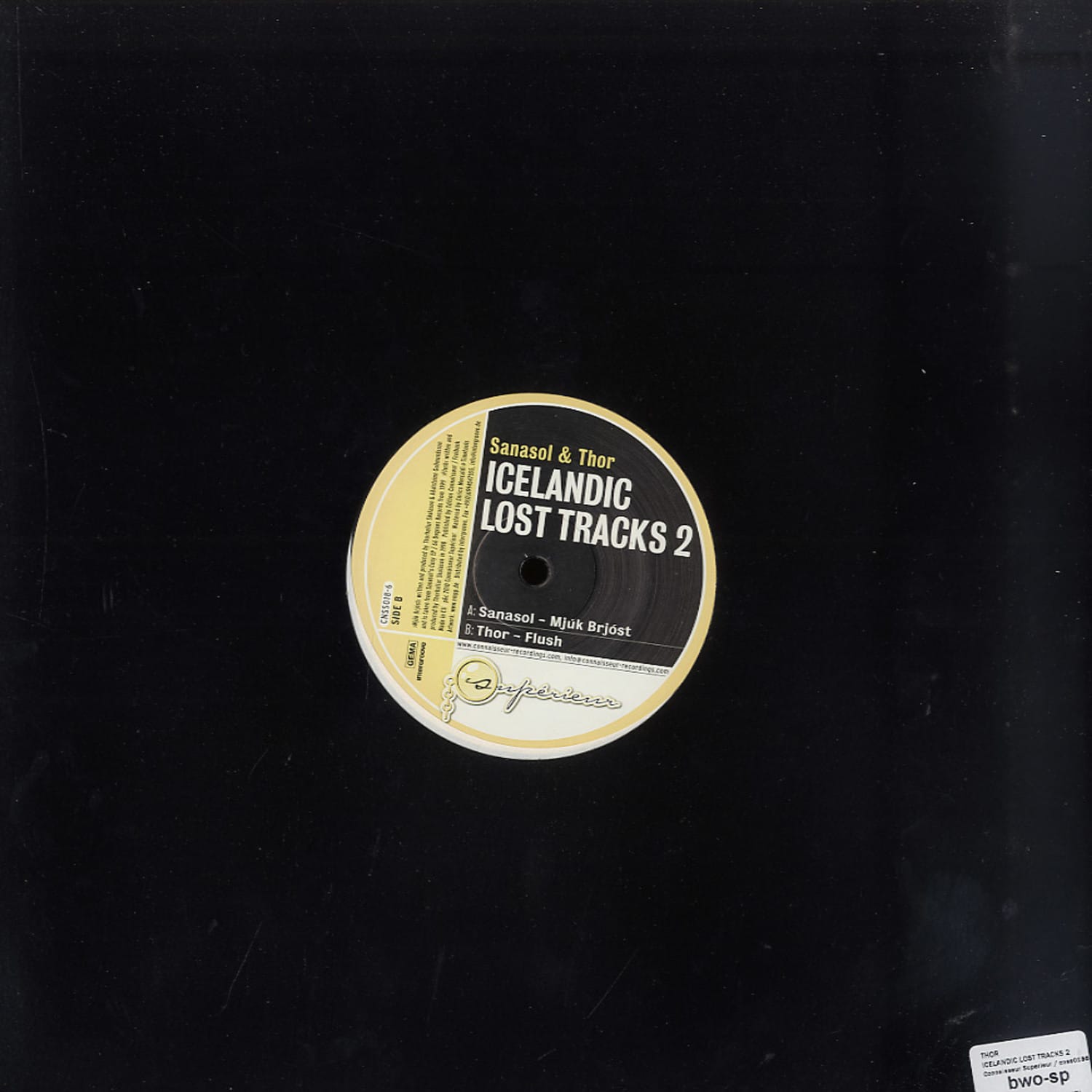 洋楽 Sanasol & Thor Icelandic/ Lost Tracks 2 Thor / Sanasol - ICELANDIC LOST TRACKS 2 / Connaisseur Superieur