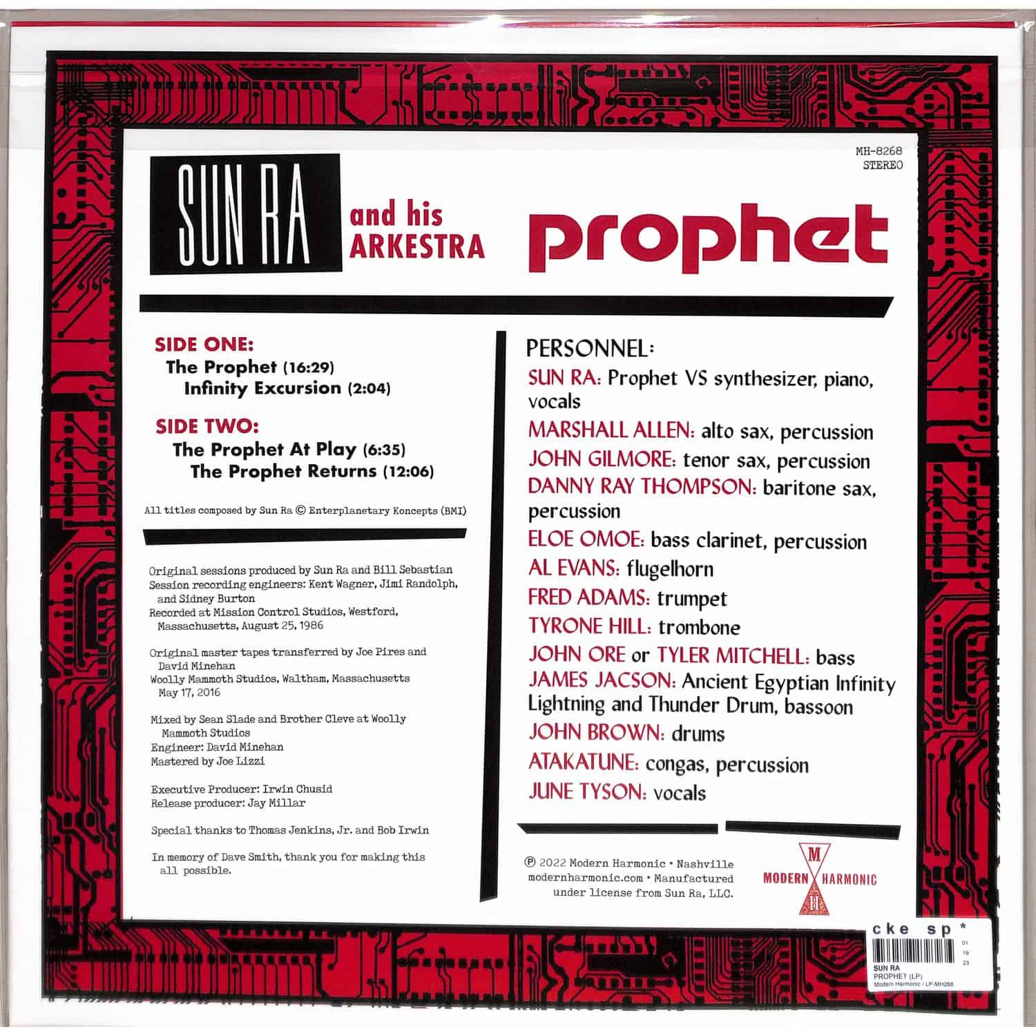 米LP Sun Ra Arkestra Prophet MH8268 Modern Harmonic /00260 米LP Sun Ra Arkestra Prophet MH8268 Modern Harmonic /00260