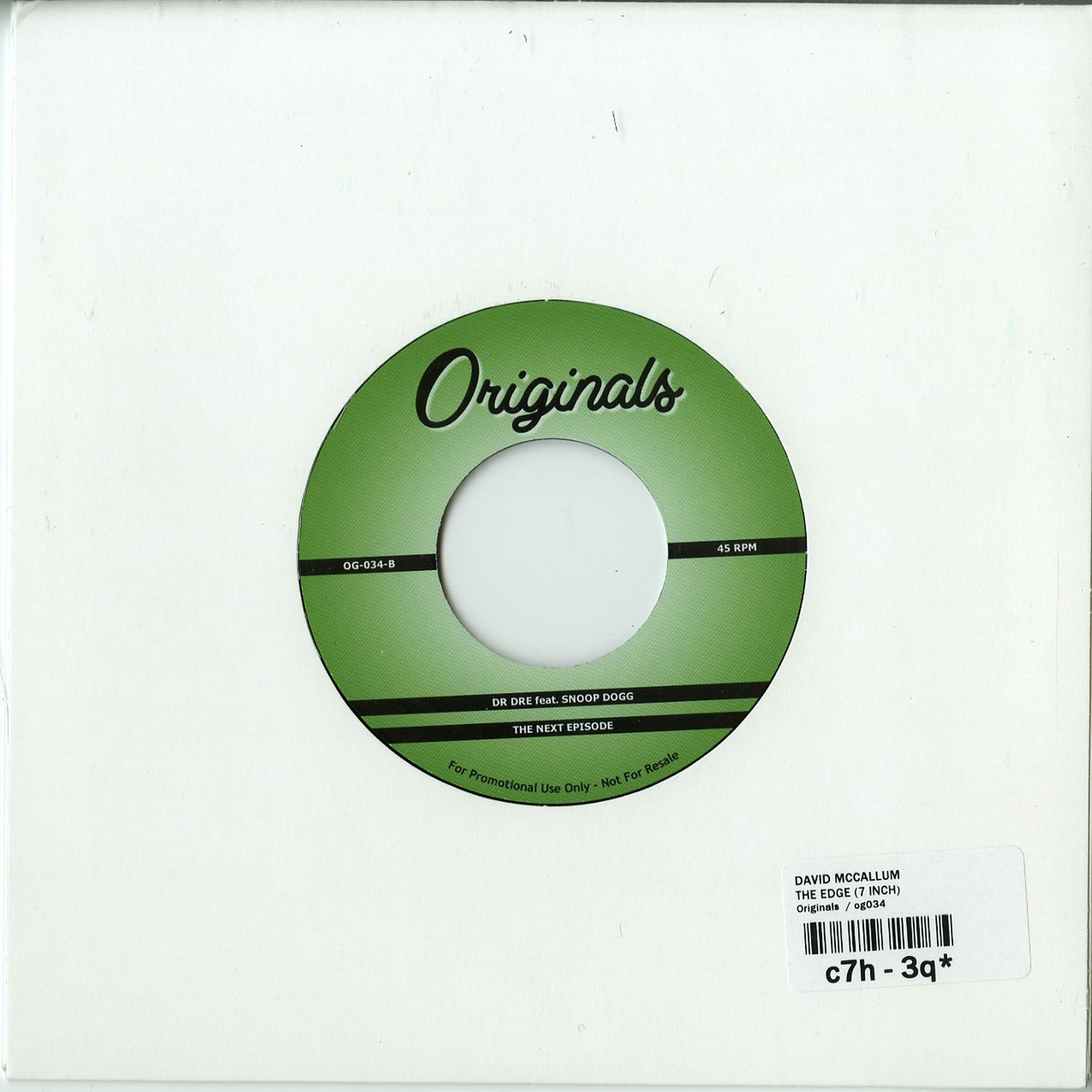 7” David McCallum – Uptight / The Edge David McCallum – Uptight / The Edge – Vinyl (7