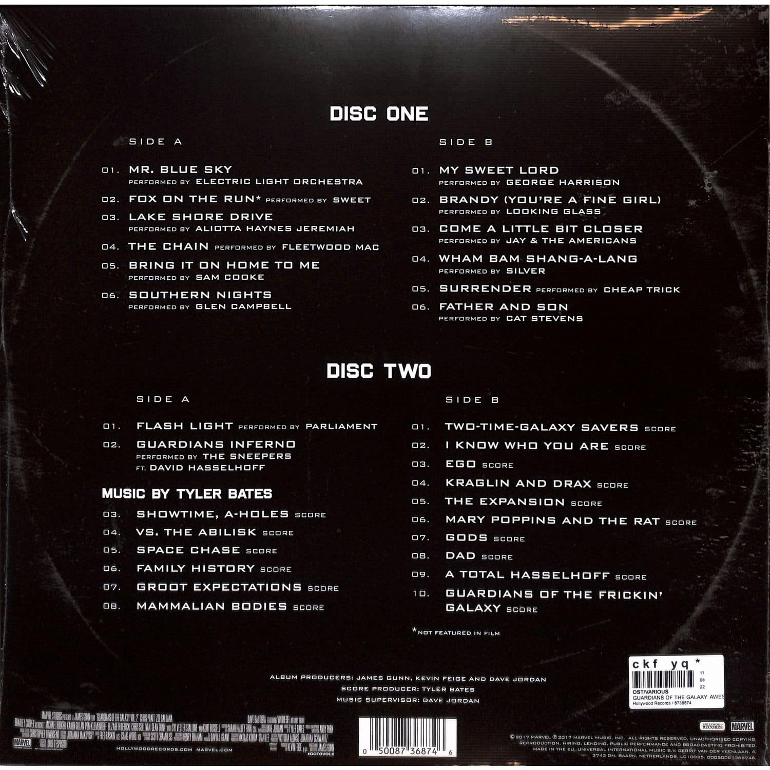 guardians of the galaxy 2 ost