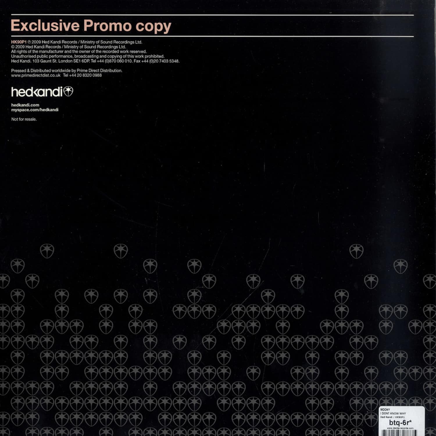 Moony - I DONT KNOW WHY / Hed Kandi / HK90P1 | 12 Inch Vinyl