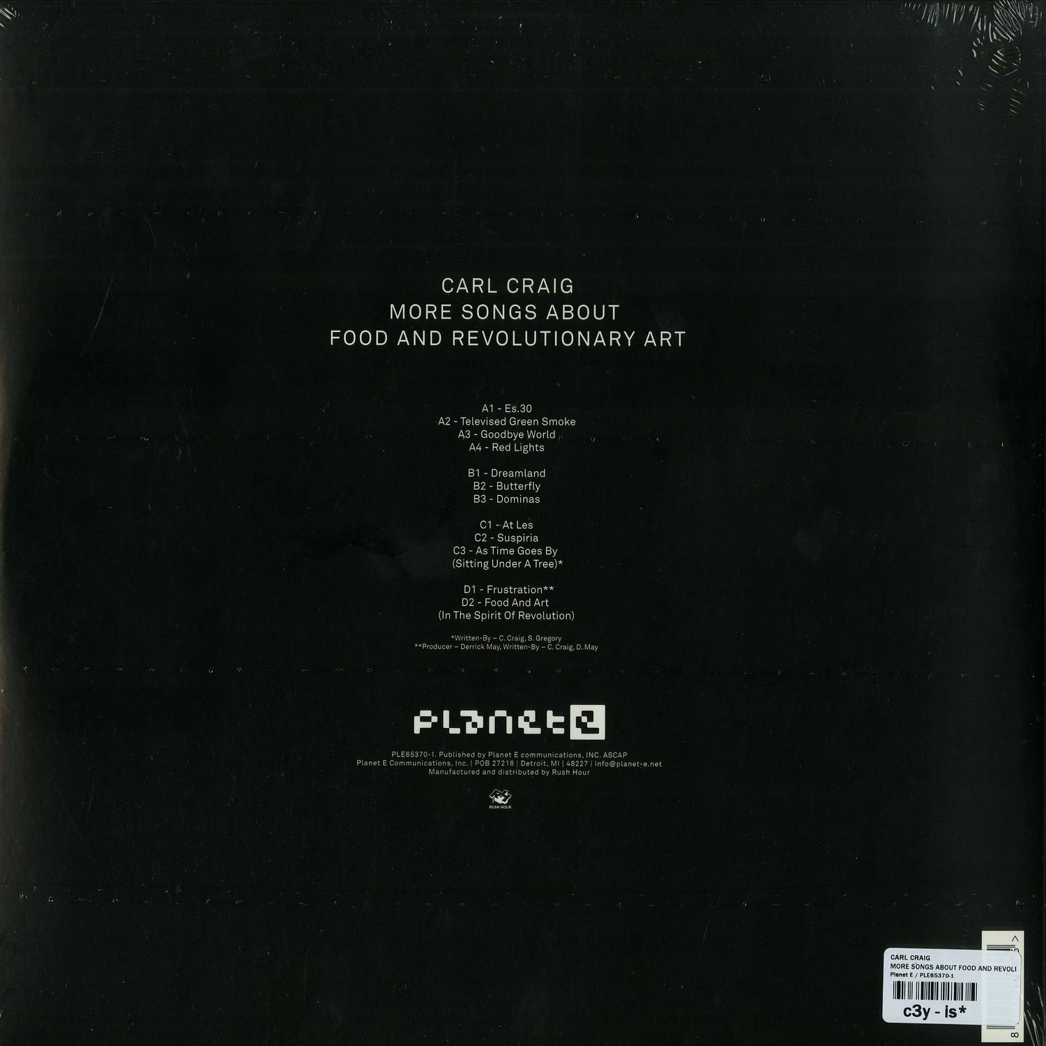 Carl Craig - MORE SONGS ABOUT FOOD AND REVOLUTIONARY ART
