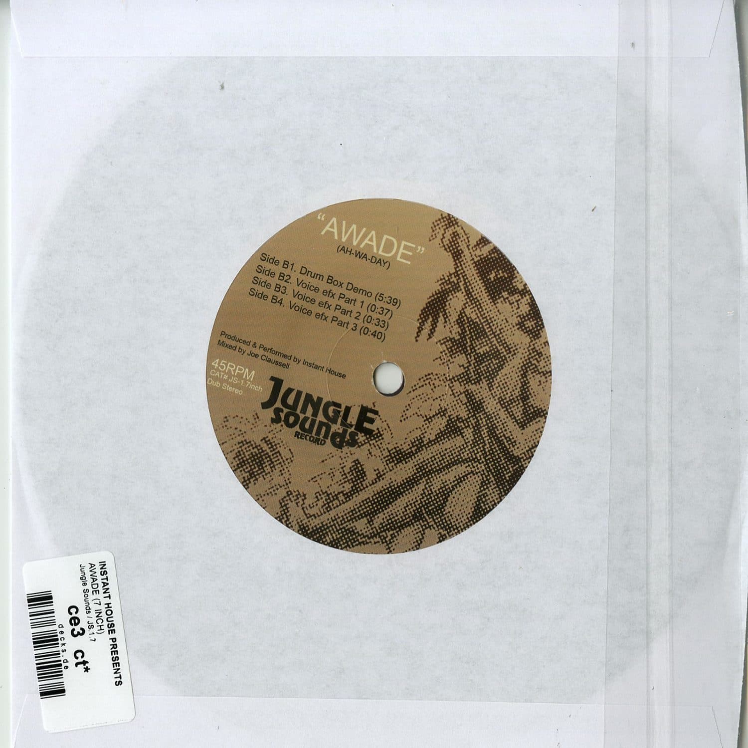 Instant House – Awade (Ah-Wa-Day Instant House – Awade (Ah-Wa-Day) – Vinyl (Blue , 7