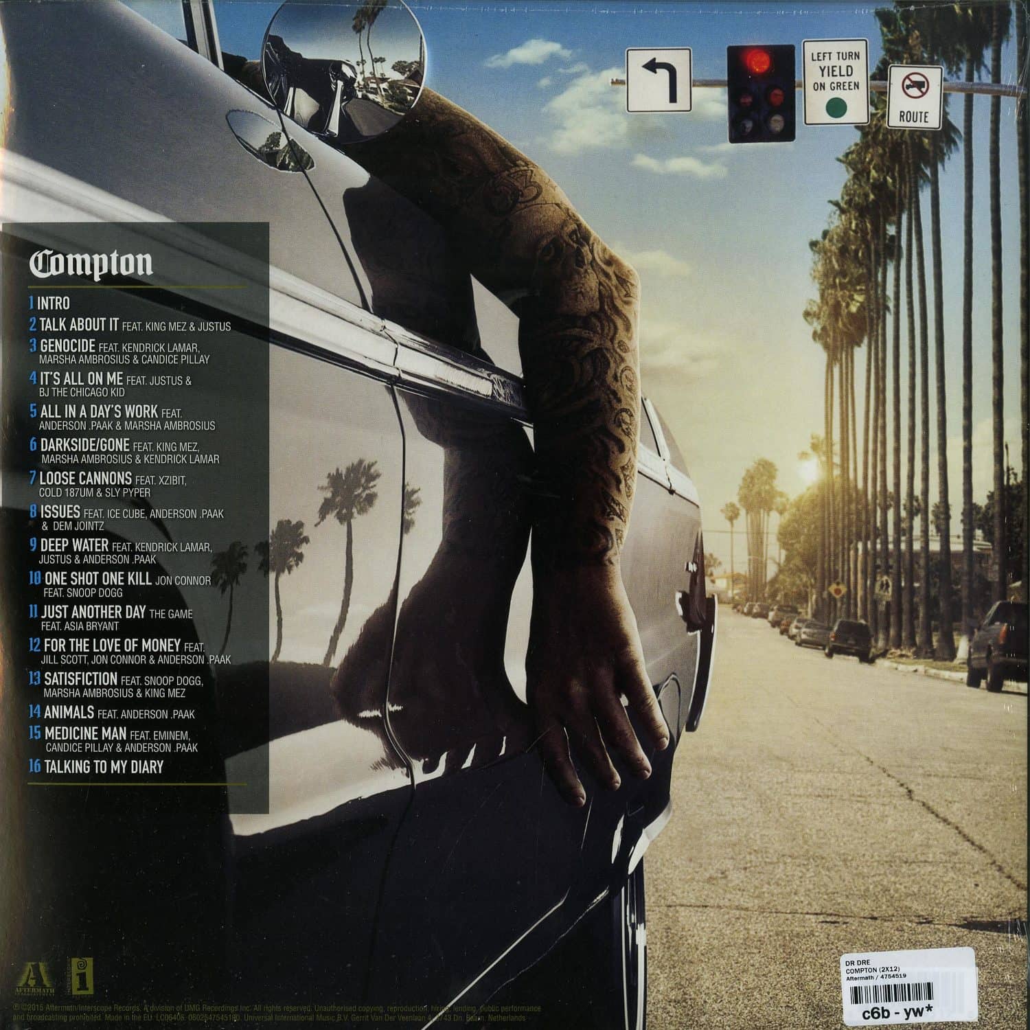 Dr. Dre Compton レコード 2015年 Dr. Dre's Compton record, released in 2015.