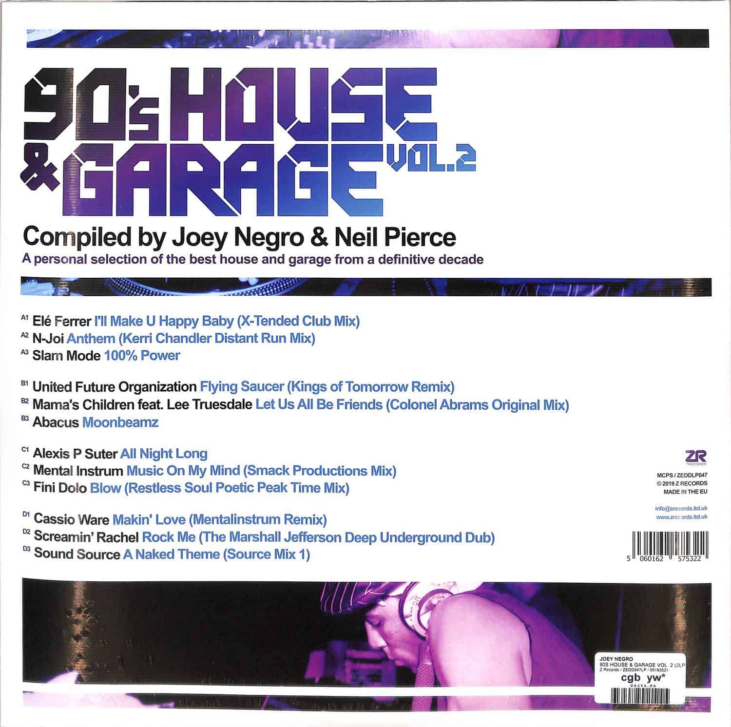 2LP Joey Negro–90's House & Garage Vol.2 90's House & Garage Vol.2 compiled by Joey Negro & Neil Pierce
