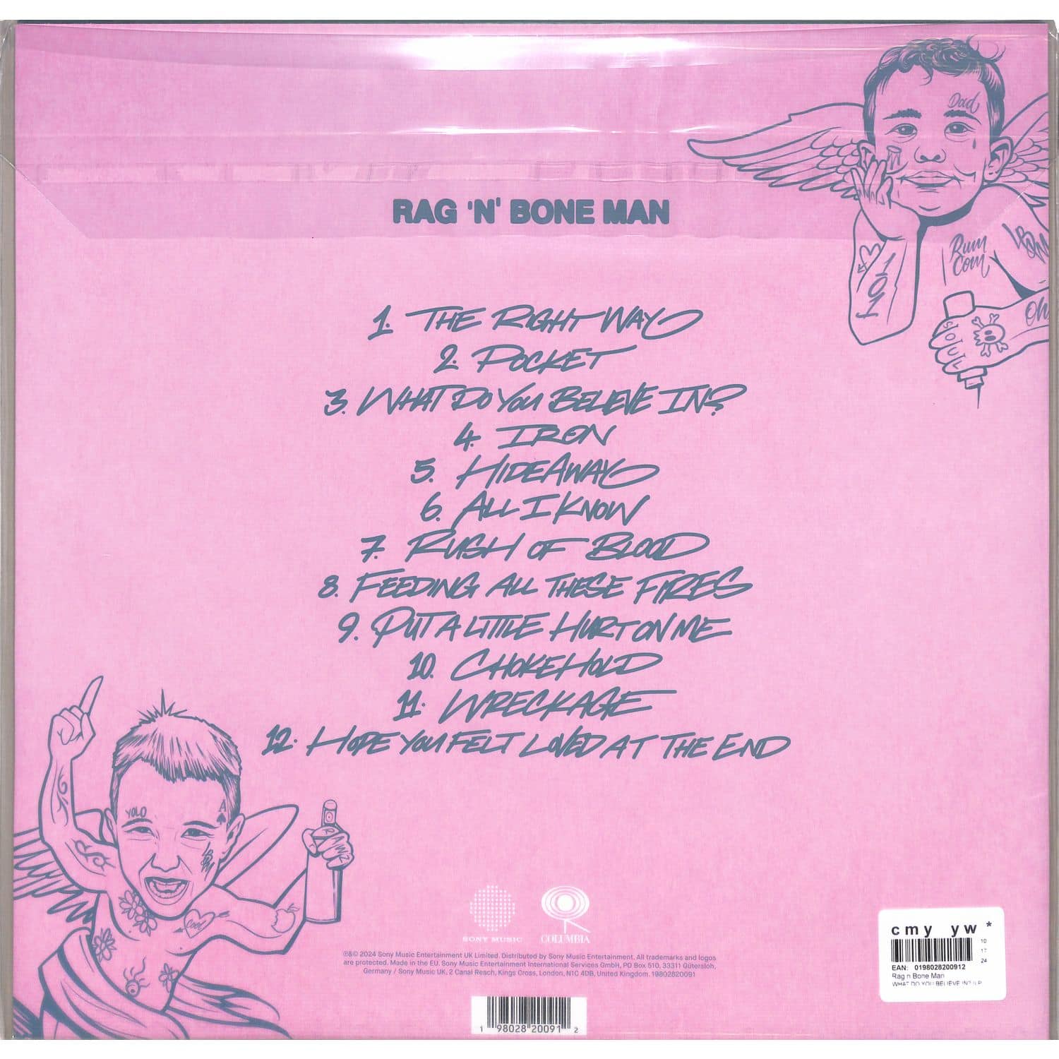 英、欧LP RagnBone Man What Do You Believe In? 19802820091 Sony Music, Columbia /00260 Rag n Bone Man - WHAT DO YOU BELIEVE IN?