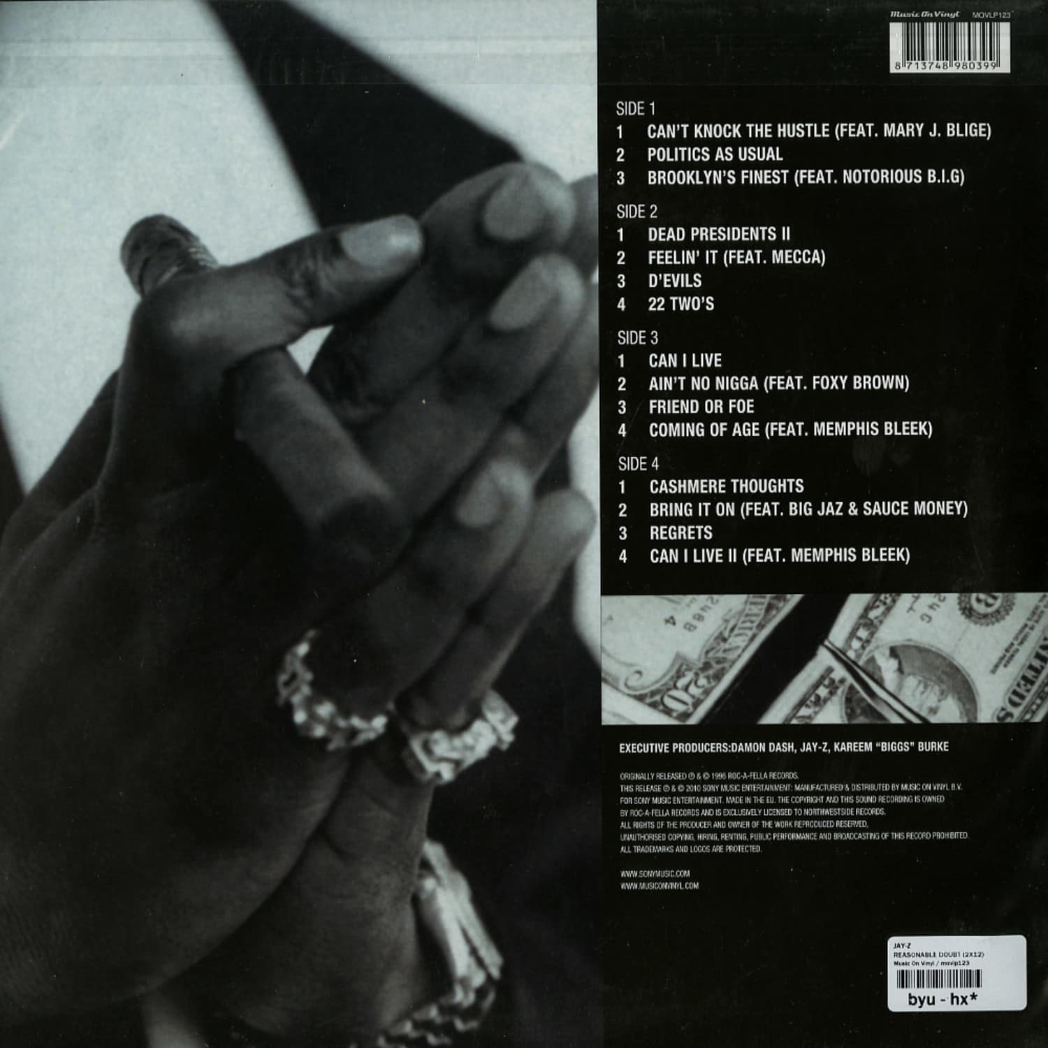 Jay-Z - REASONABLE DOUBT / Music On Vinyl / movlp123 / 45327 