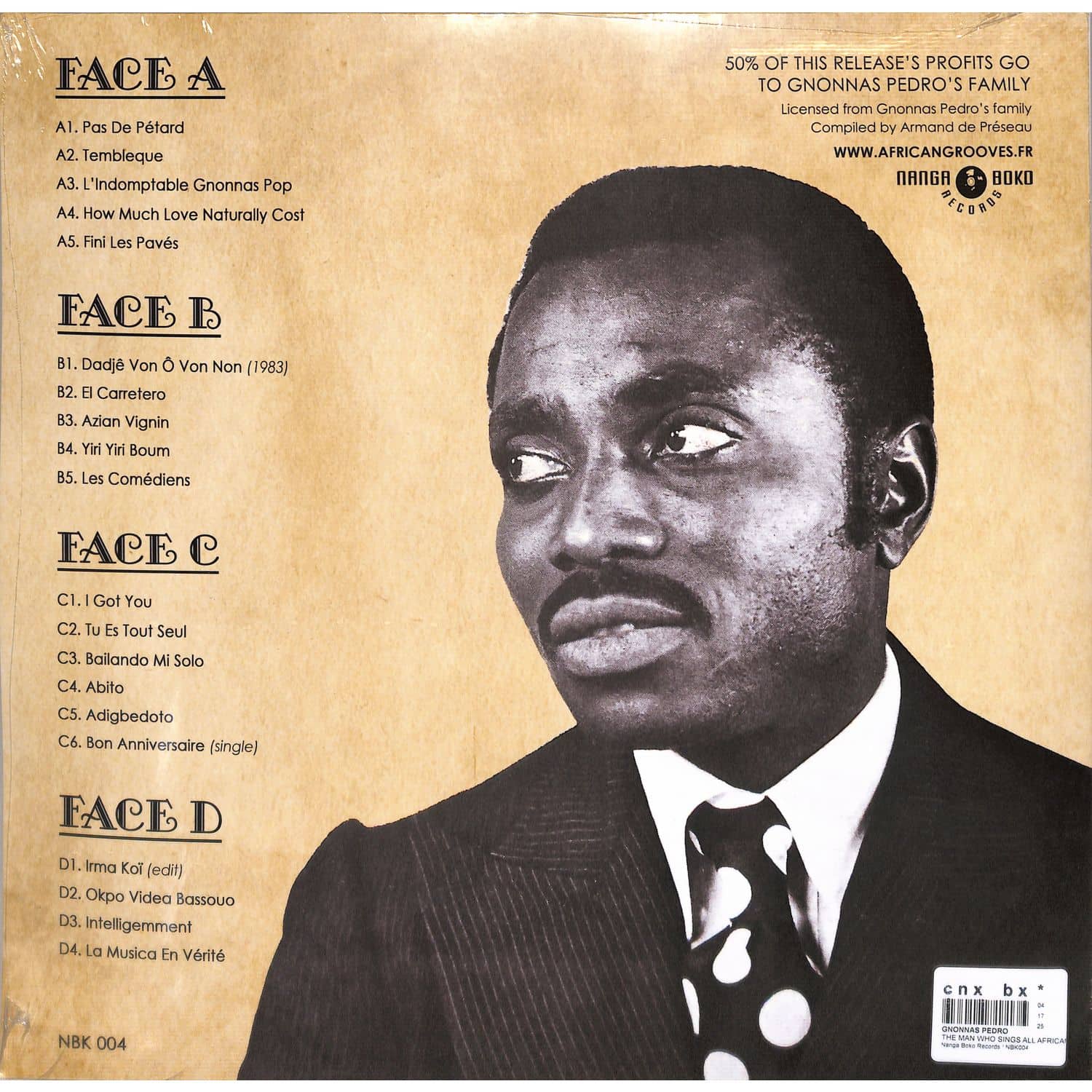 輸入2LP Gnonnas Pedro The Man Who Sings All African Languages NBK004 Nanga Boko Records /00520 Gnonnas Pedro - The Man Who Sings All African Languages