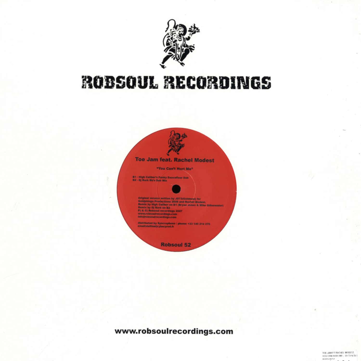 Toe Jam ft Rachel Modest YOU CANT HURT ME / JD73 & DJ RORK RMX