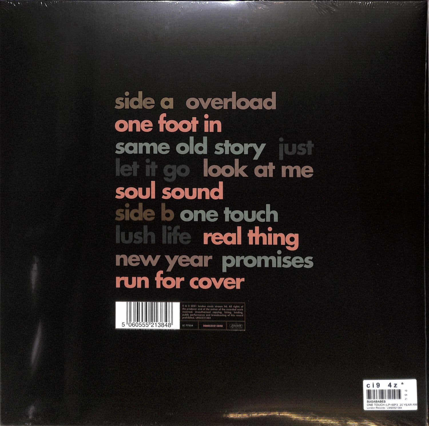 Sugababes - ONE TOUCH / London Records / LMS5521384 | 12 Inch LP