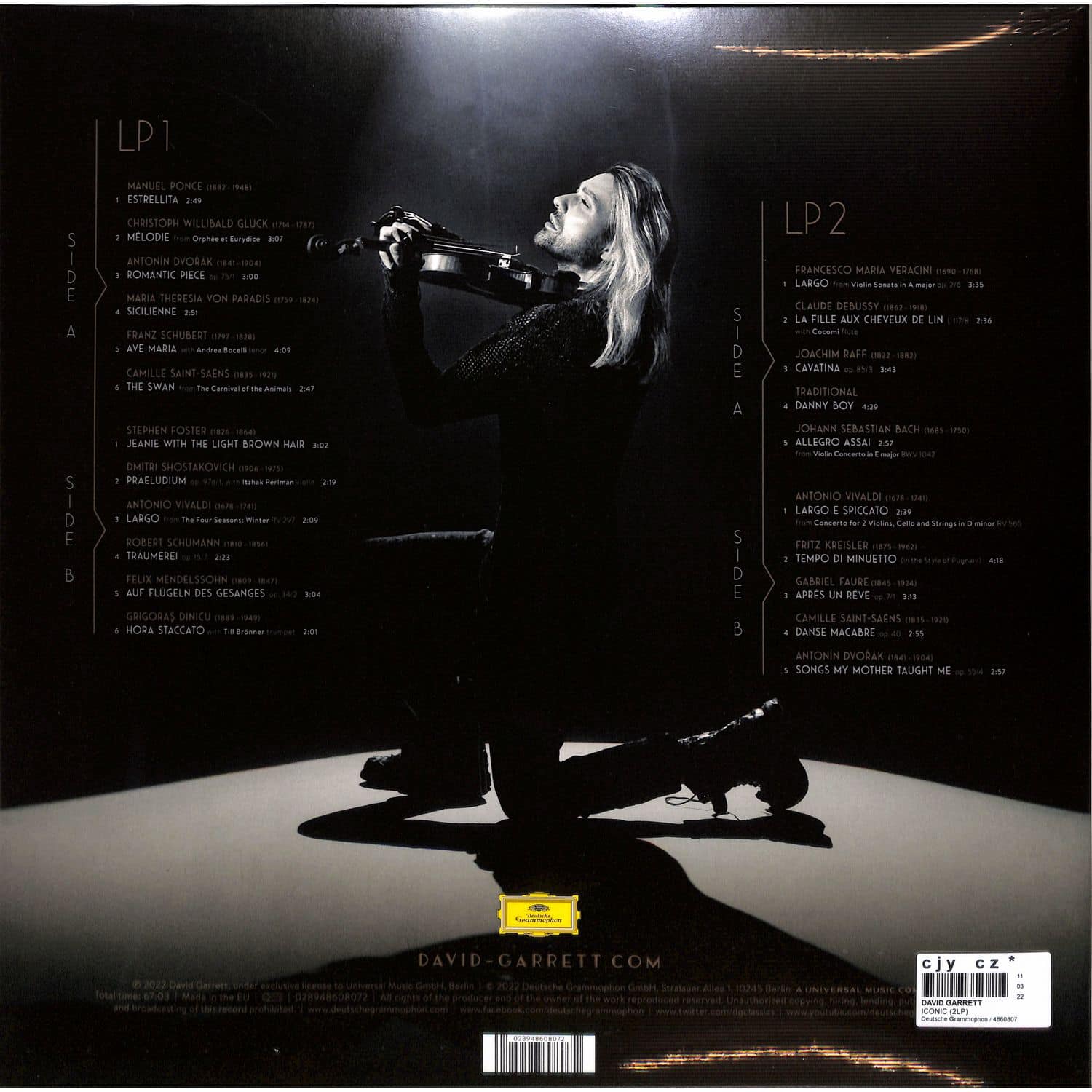 David Garrett - ICONIC / Deutsche Grammophon / 4860807 | 2LP Vinyl